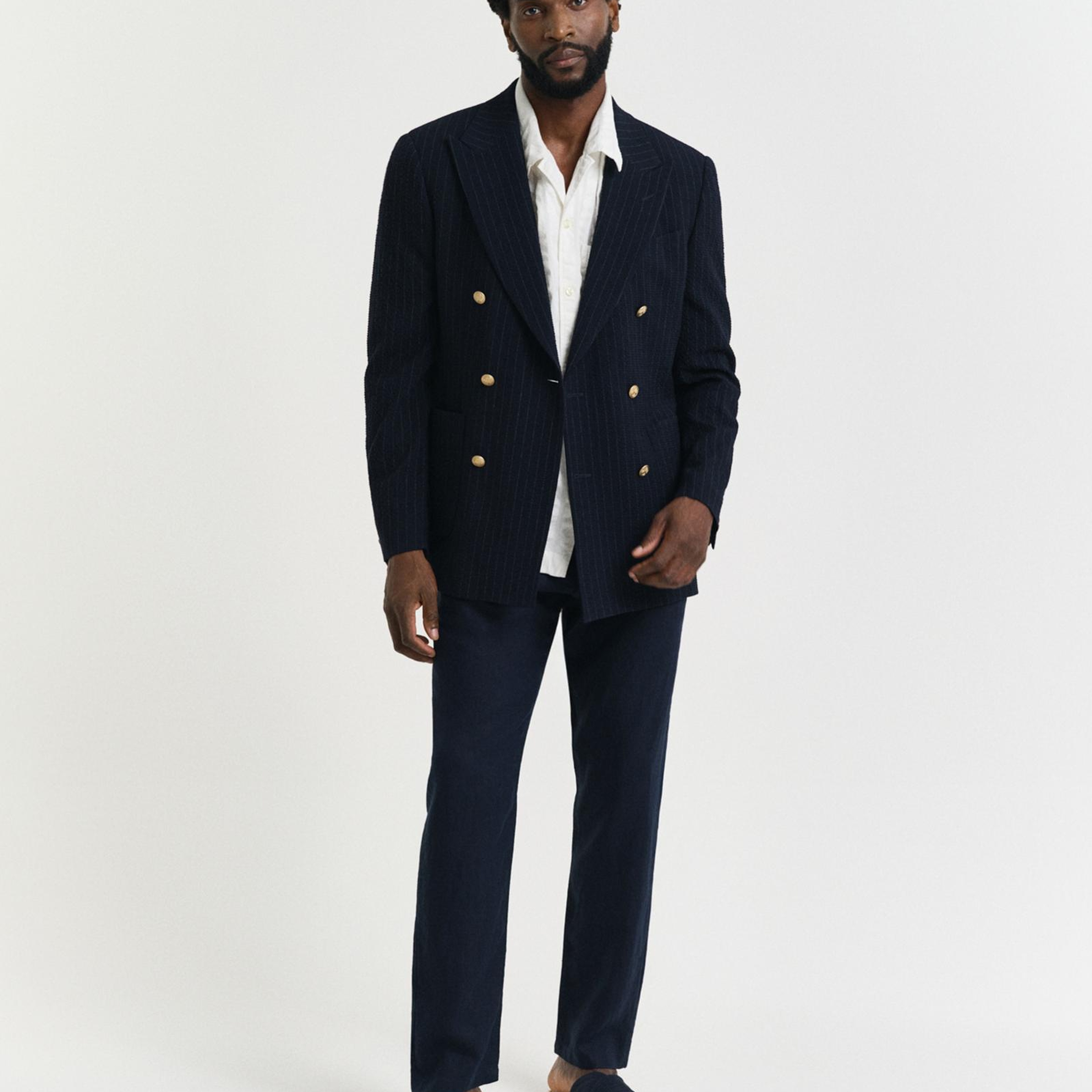 GANT Erkek Lacivert Relaxed Fit Pantolon