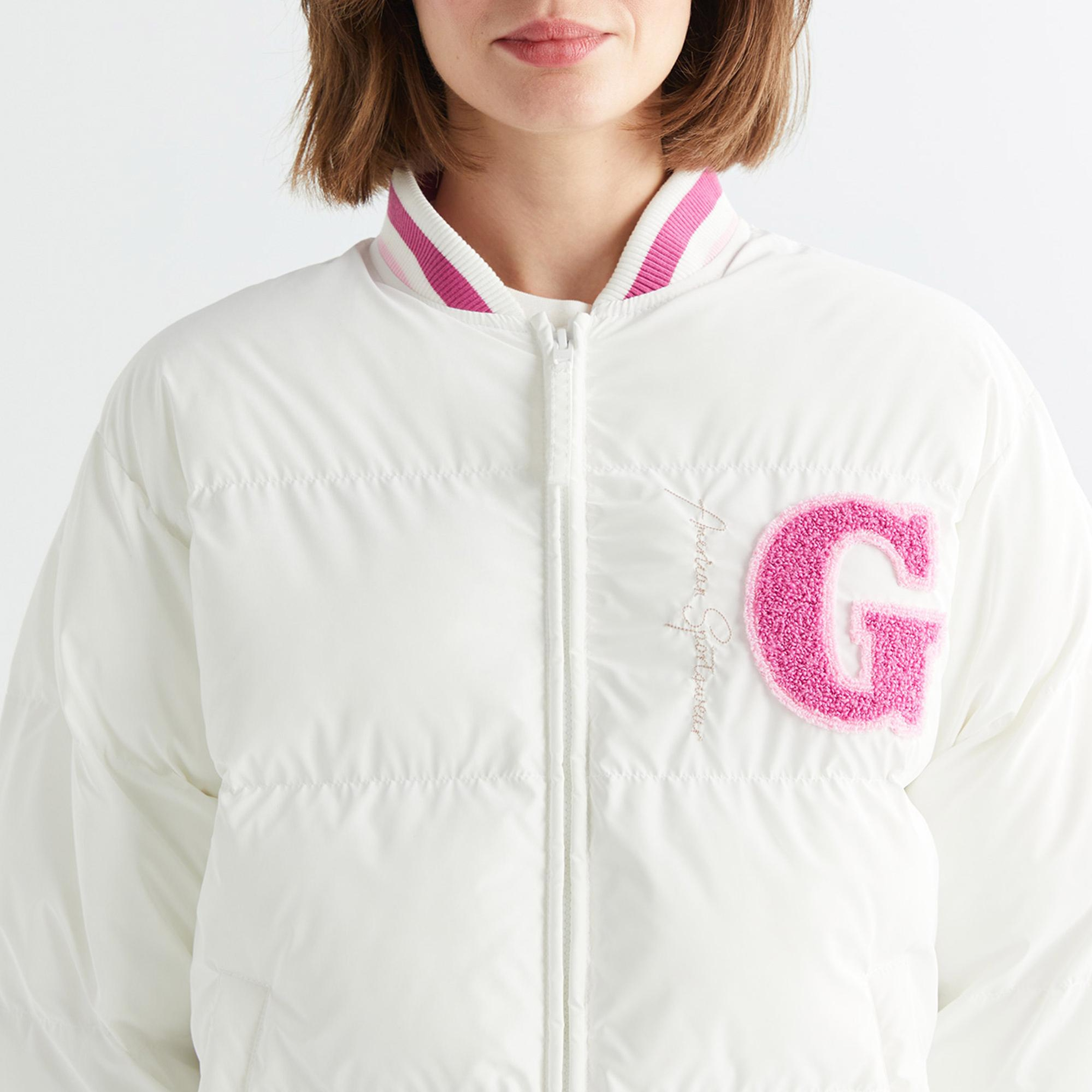 GANT Kadın Krem Hakim Yaka Logolu Bomber Ceket