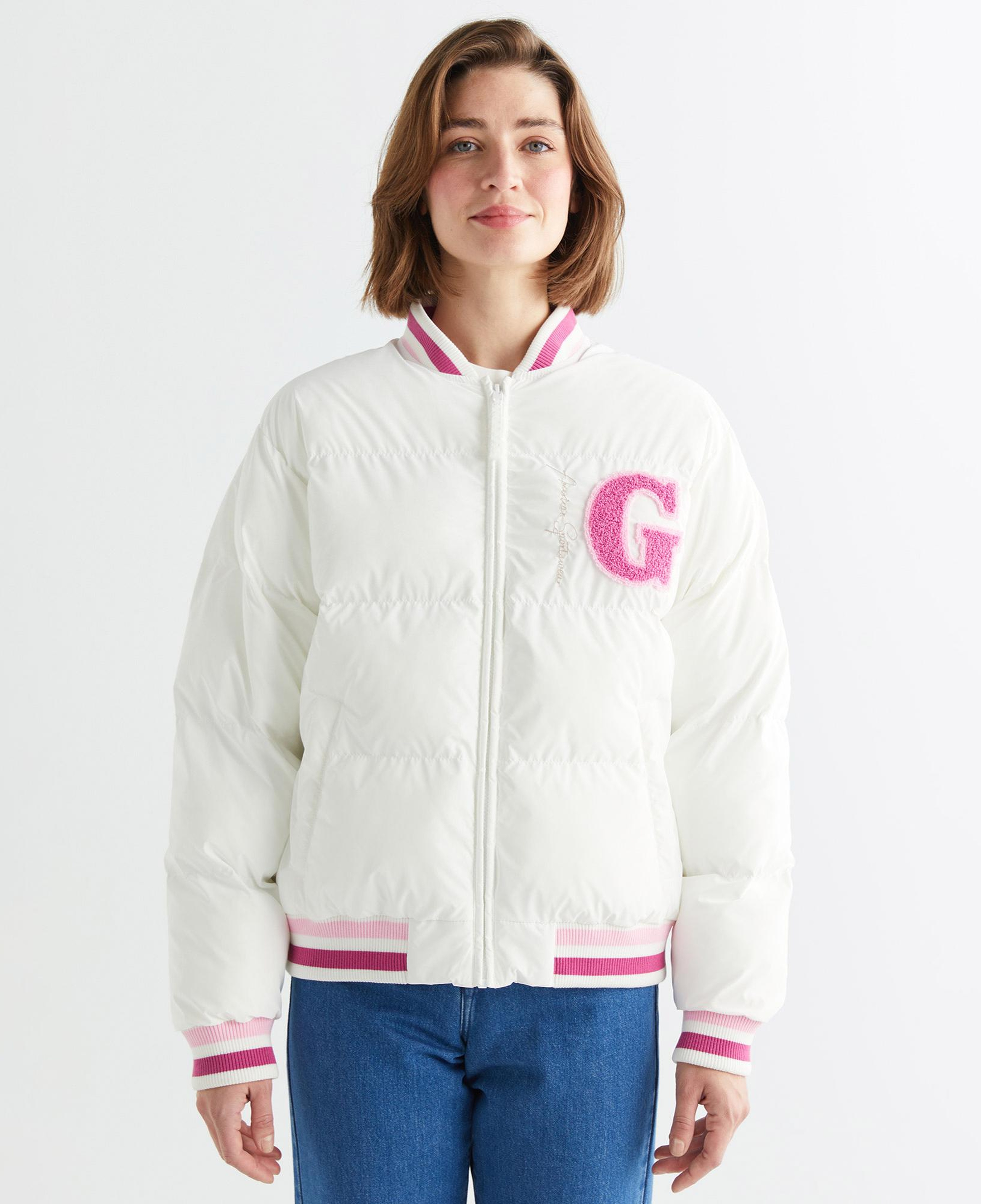 GANT Kadın Krem Hakim Yaka Logolu Bomber Ceket