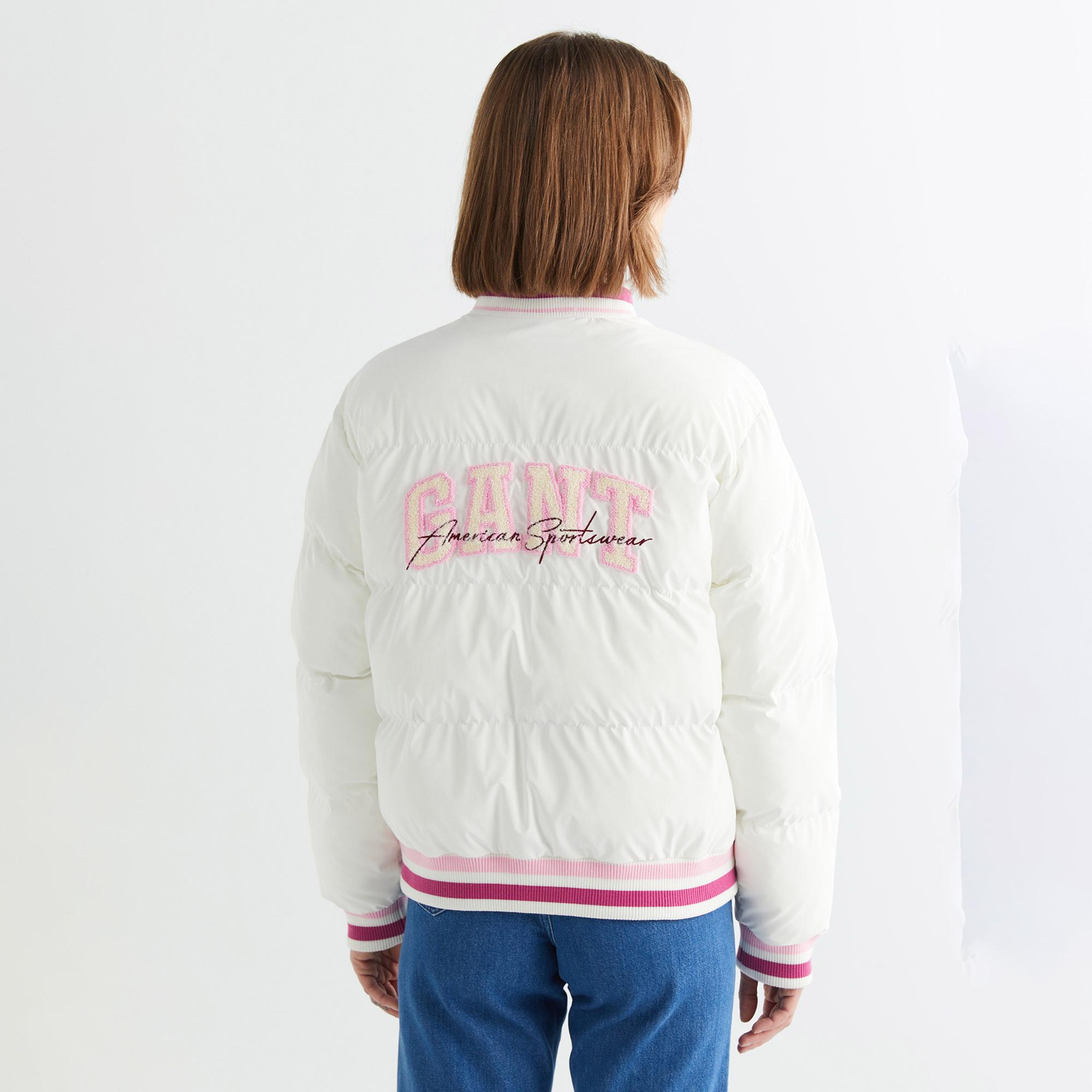 GANT Kadın Krem Hakim Yaka Logolu Bomber Ceket