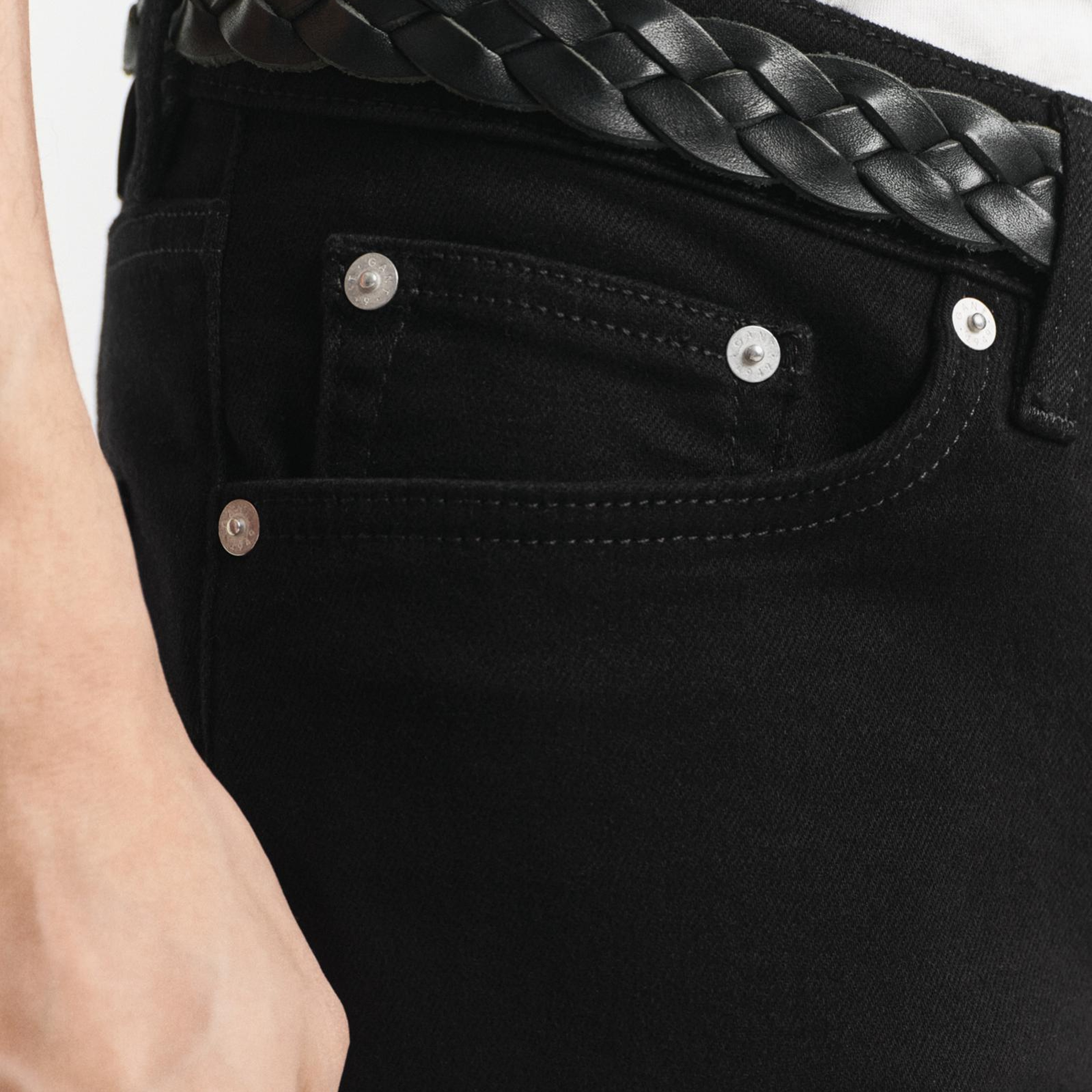 GANT Erkek Siyah Slim Fit Stay Black Jean