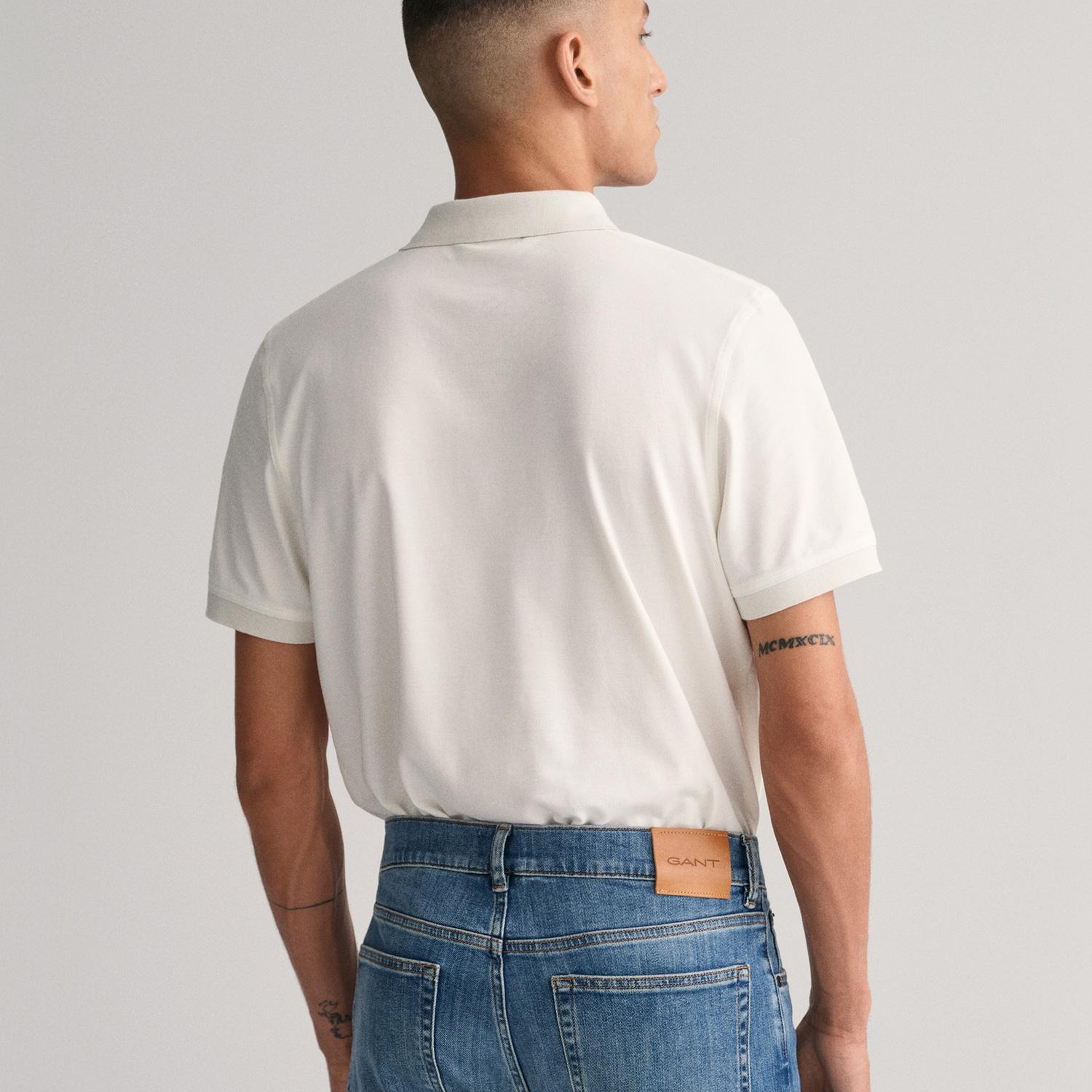 GANT Erkek Beyaz Regular Fit Polo