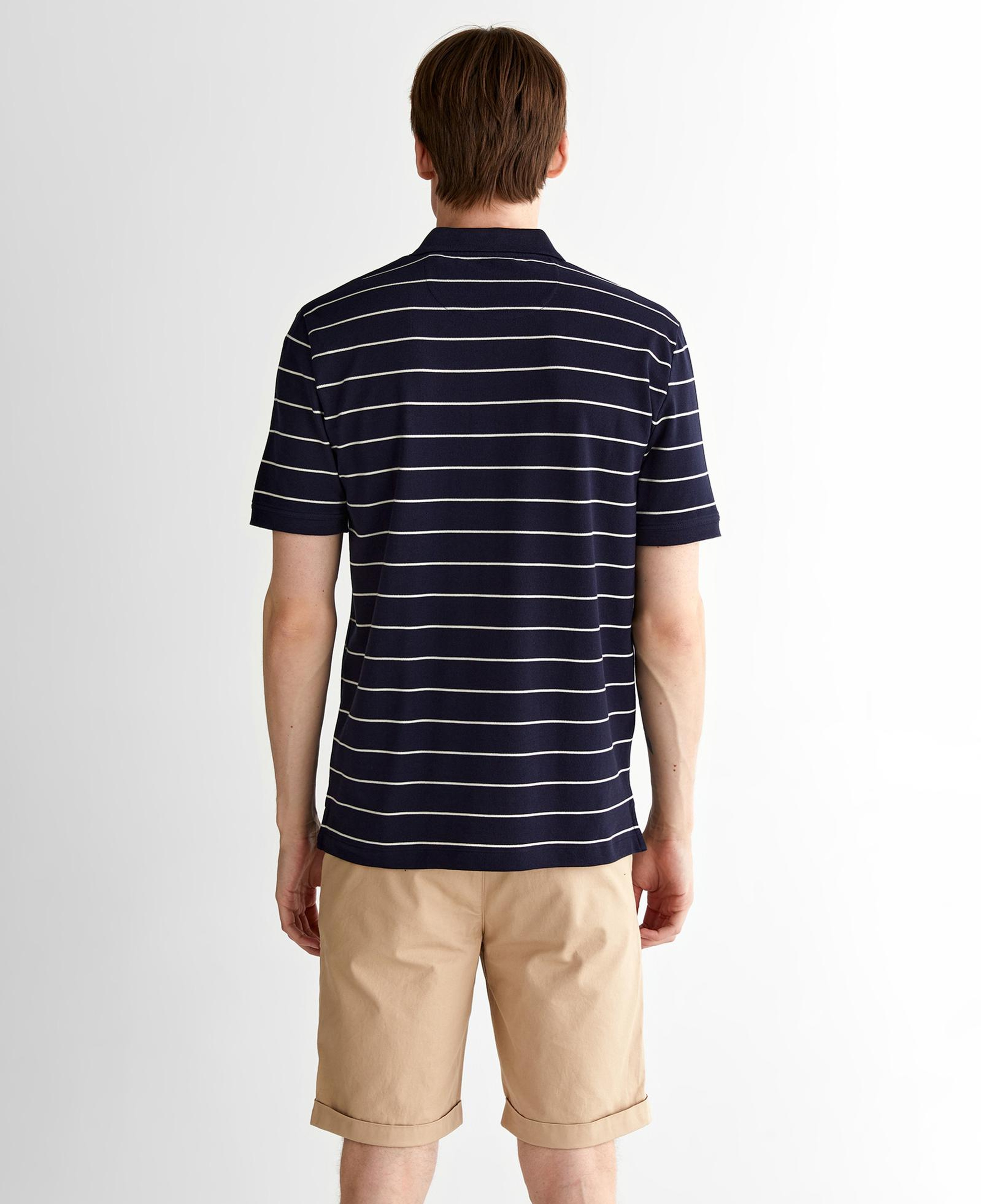 GANT Erkek Lacivert Regular Fit Çizgili Polo