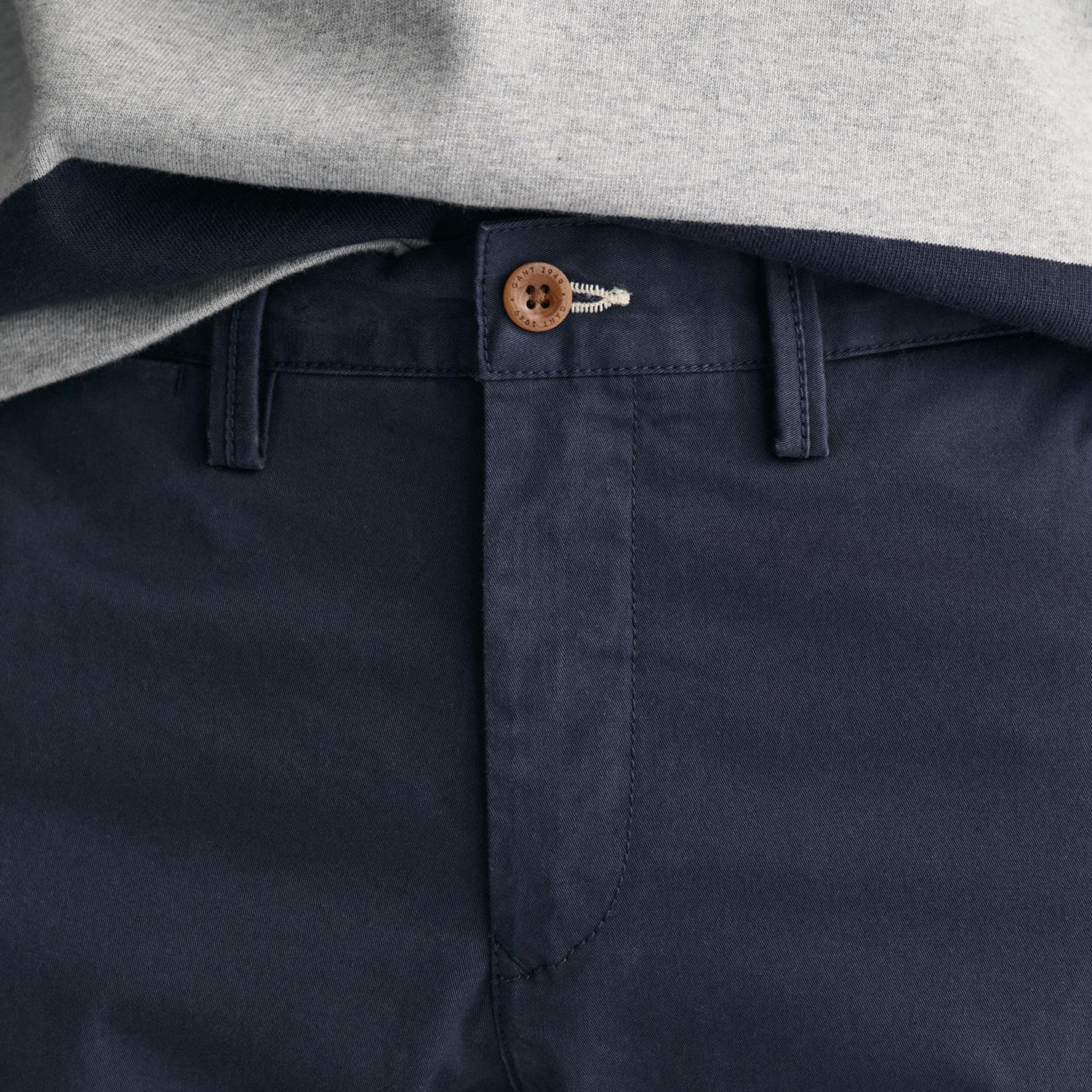 GANT Erkek Lacivert Slim Fit Chino Pantolon