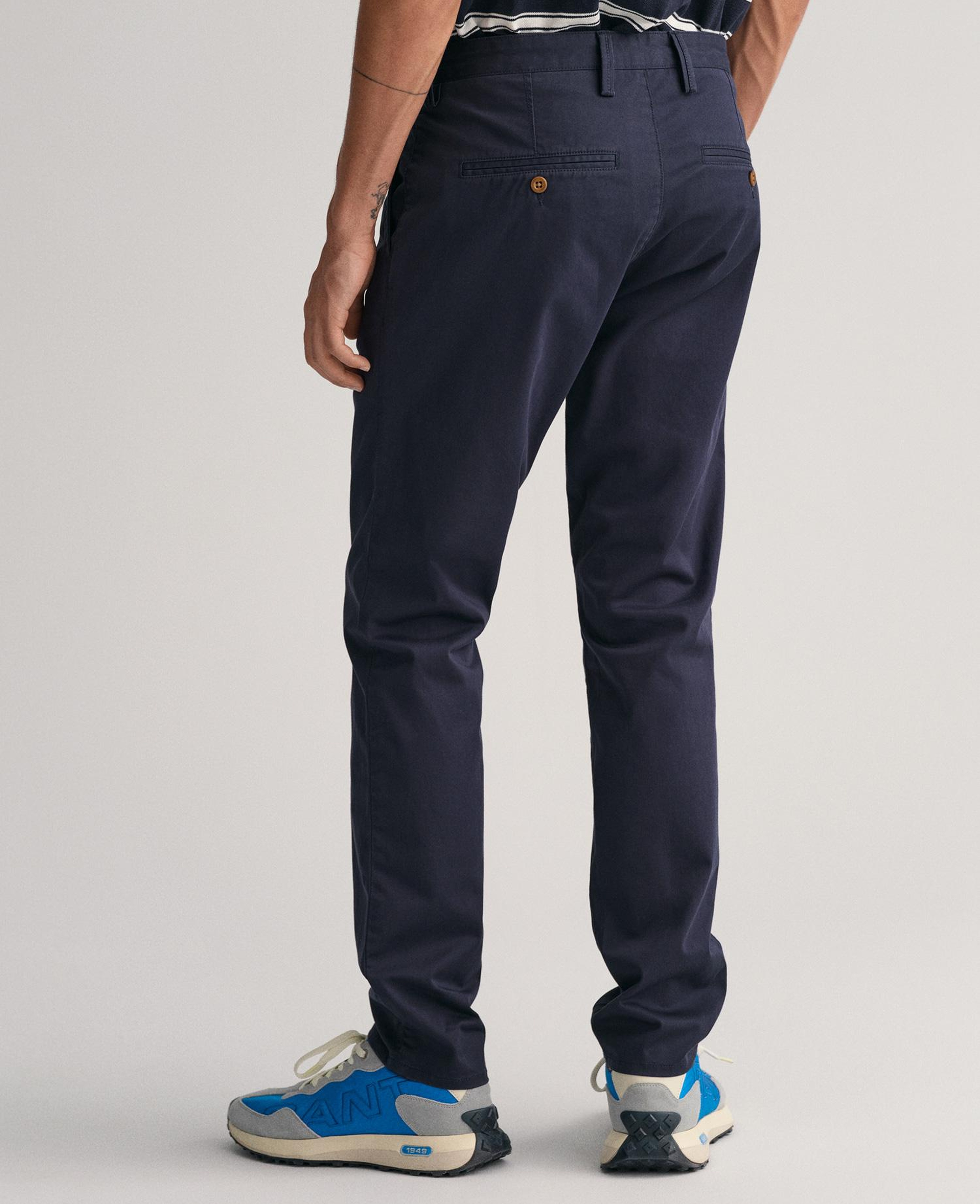 GANT Erkek Lacivert Slim Fit Chino Pantolon