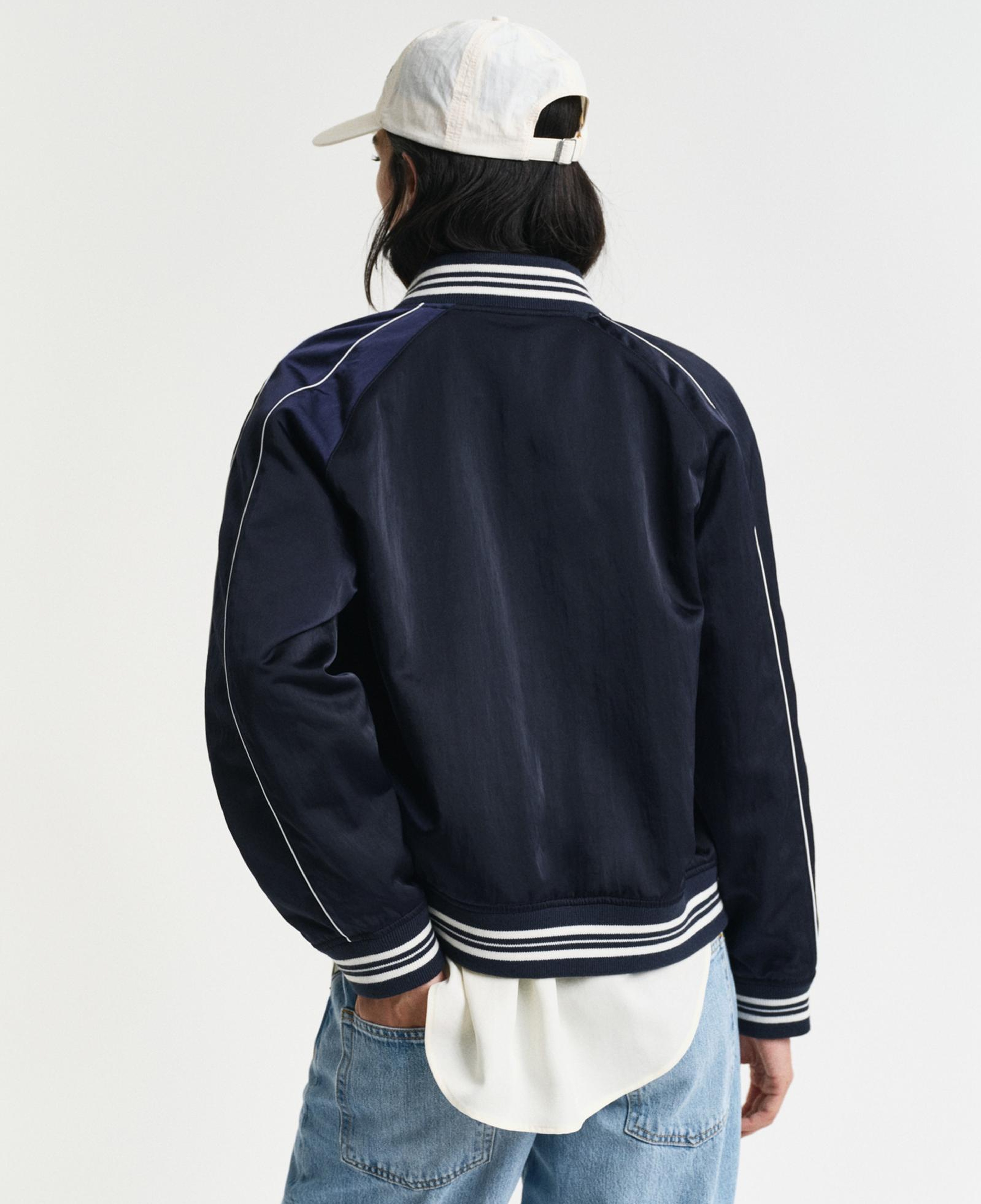 GANT Kadın Lacivert Regular Fit Hakim Yaka Logolu Bomber Ceket