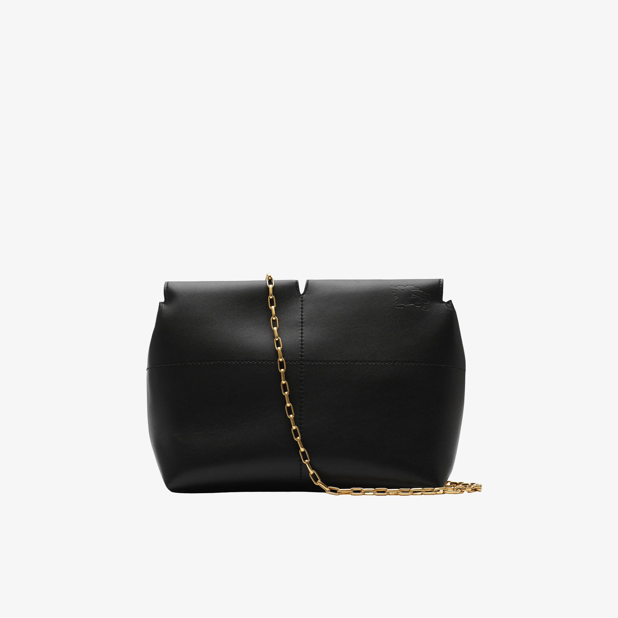 Burberry Soft Snip Clutch Kadın Siyah Çanta