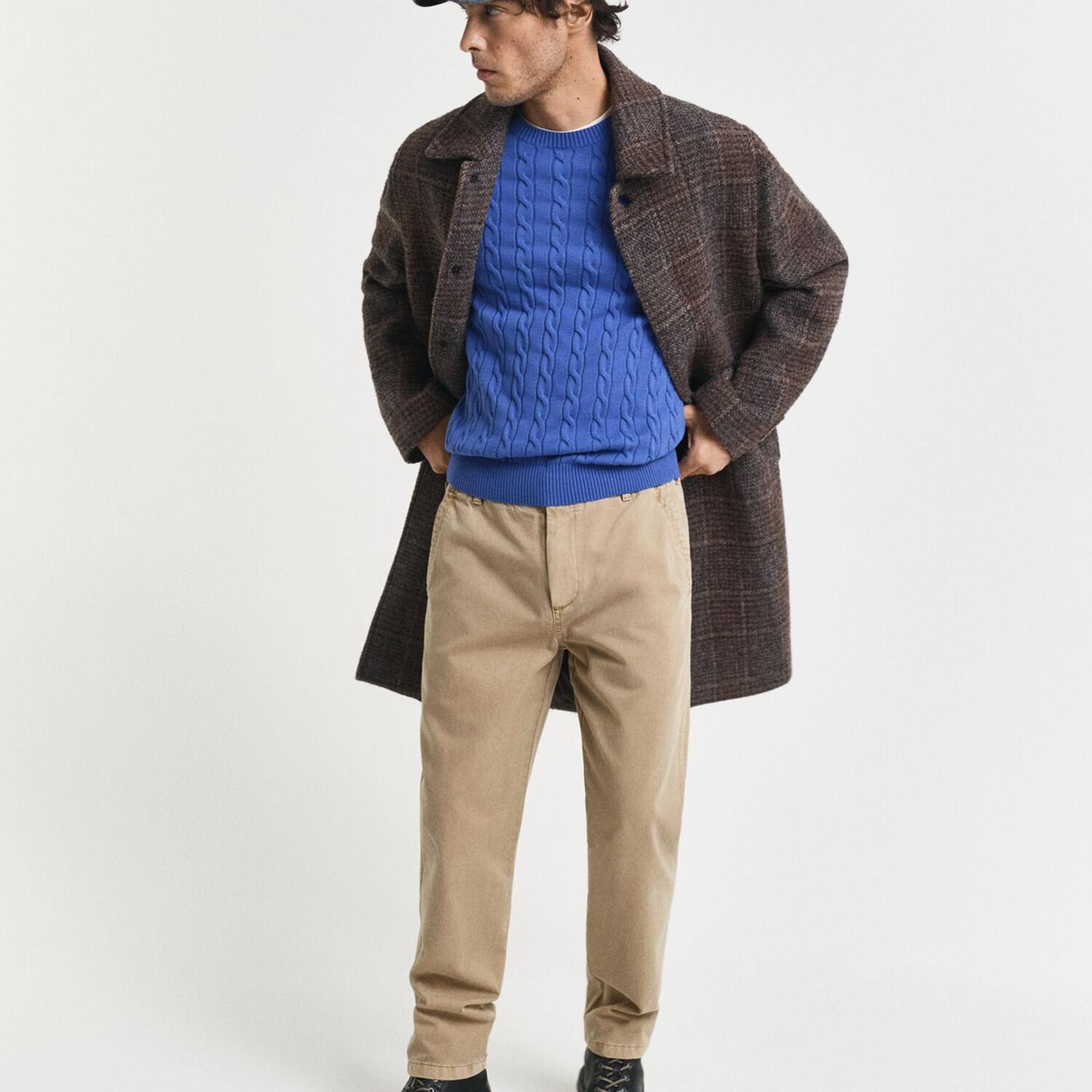 GANT Erkek Mavi Regular Fit Triko