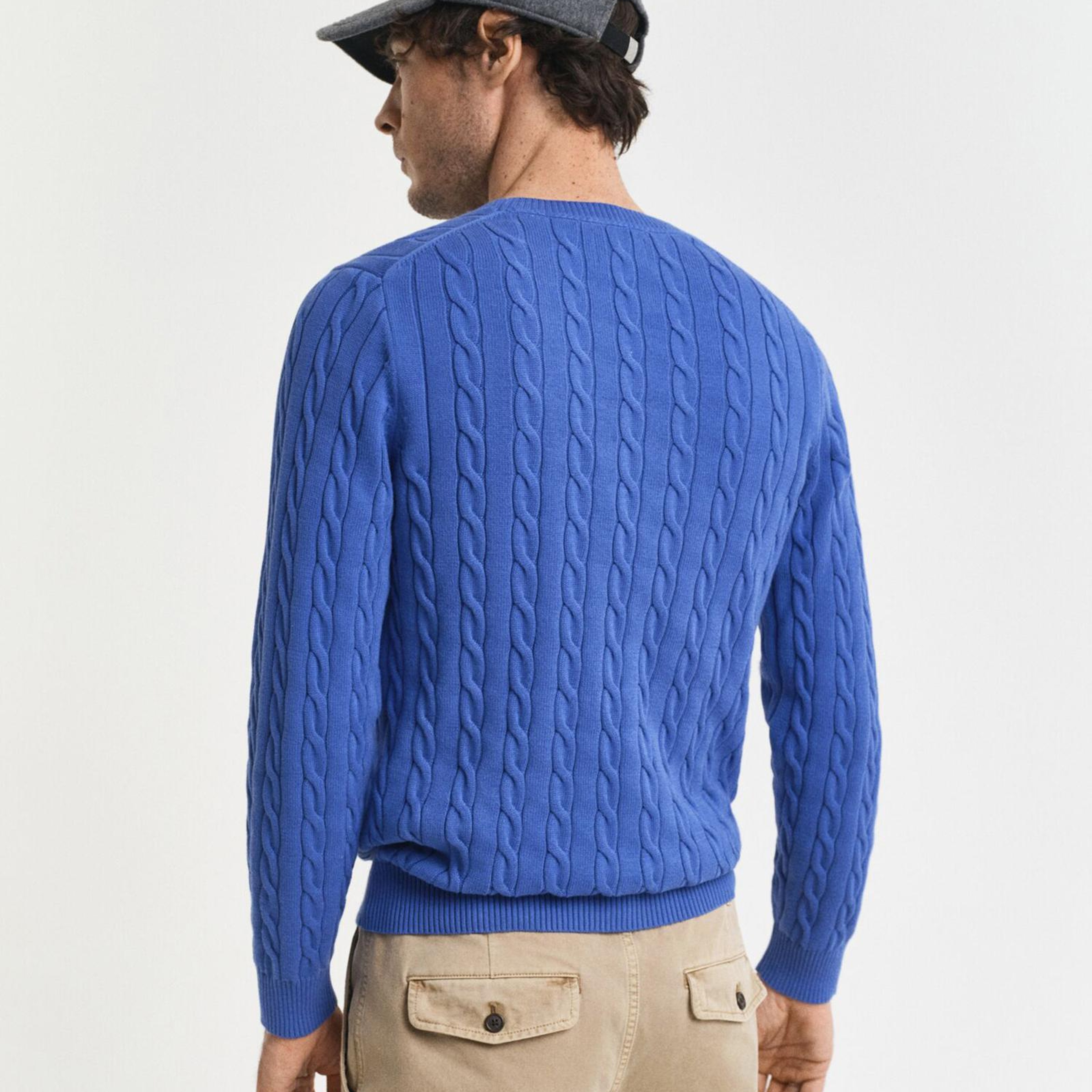 GANT Erkek Mavi Regular Fit Triko