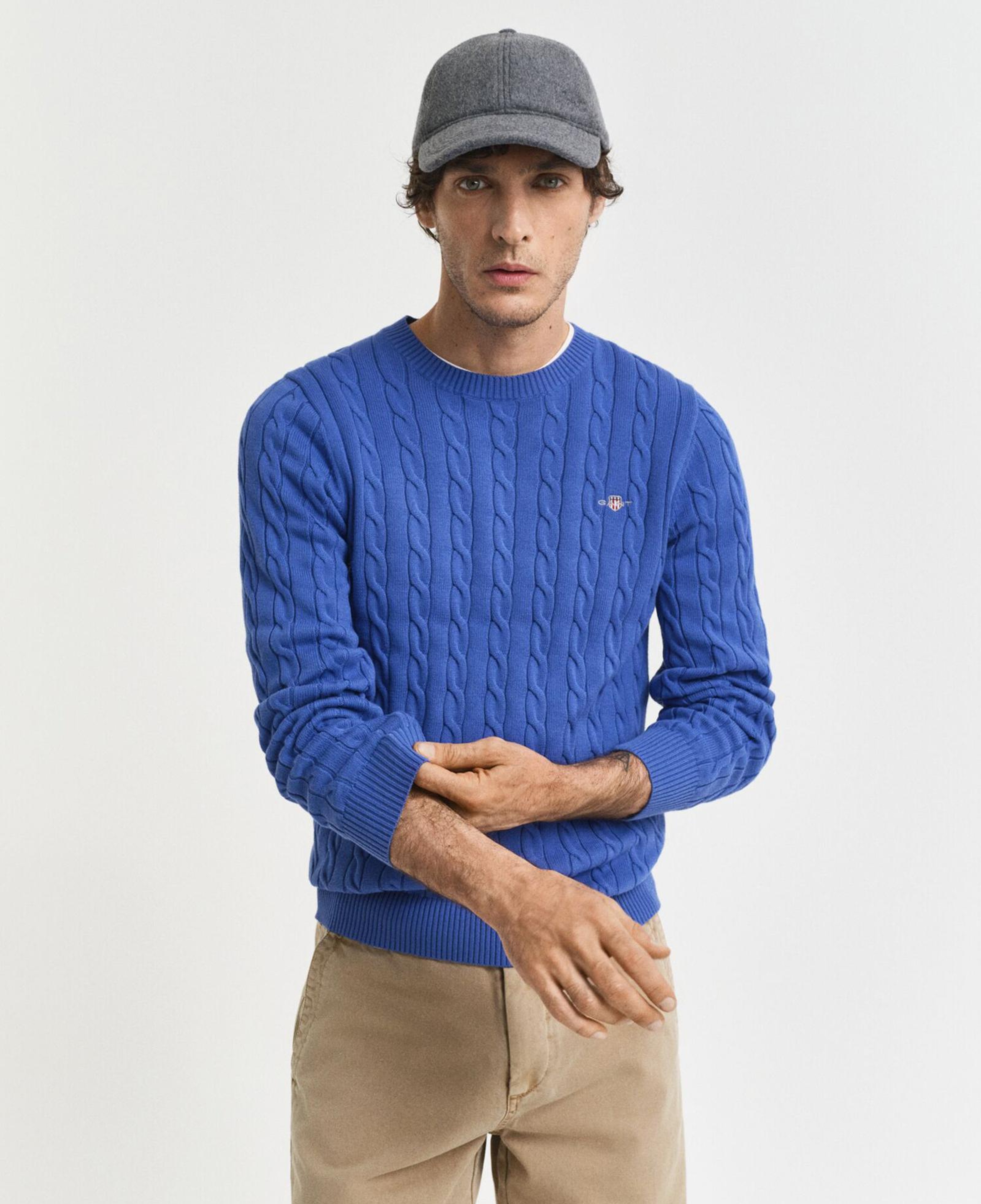 GANT Erkek Mavi Regular Fit Triko