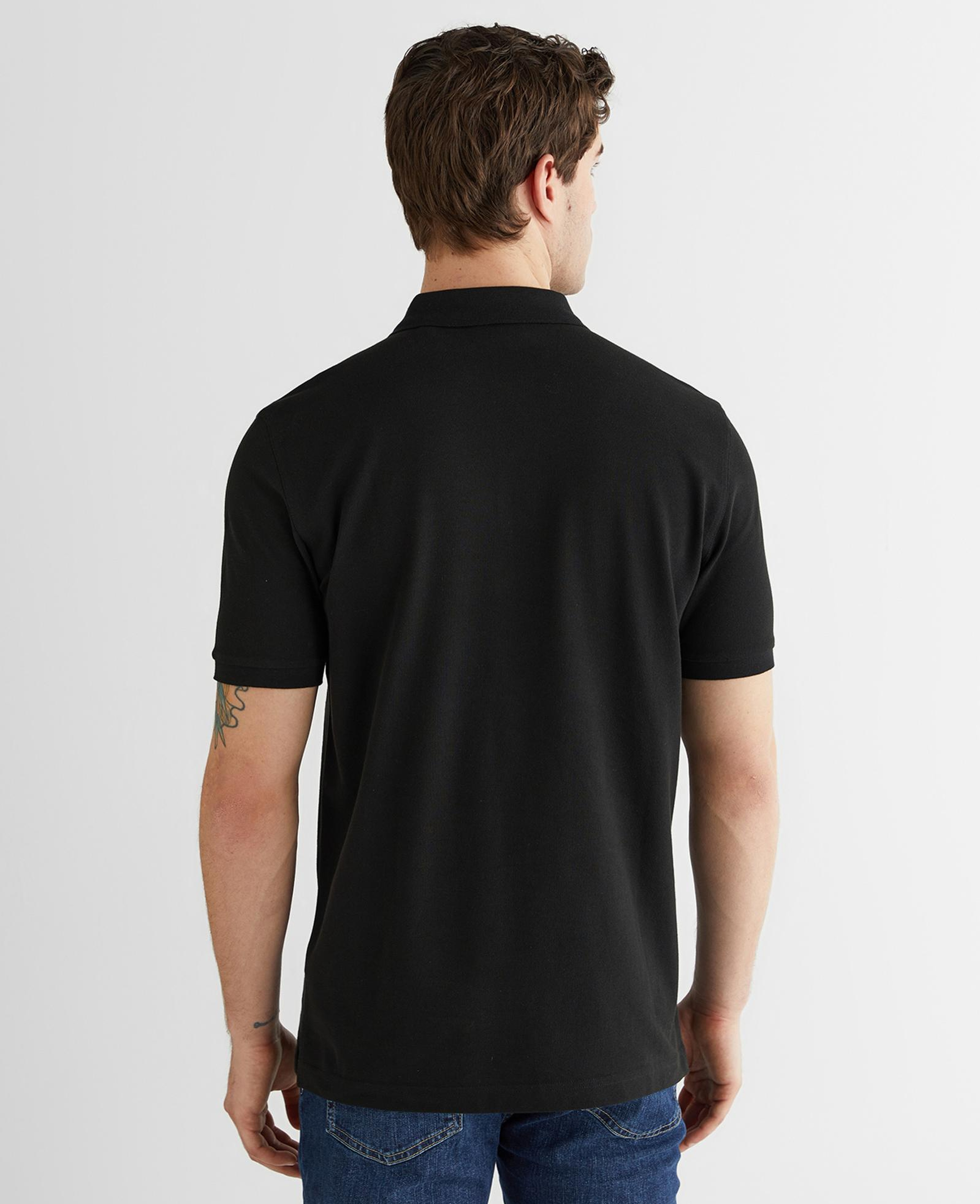 GANT Erkek Siyah Regular Fit Logolu Polo Yaka T-Shirt
