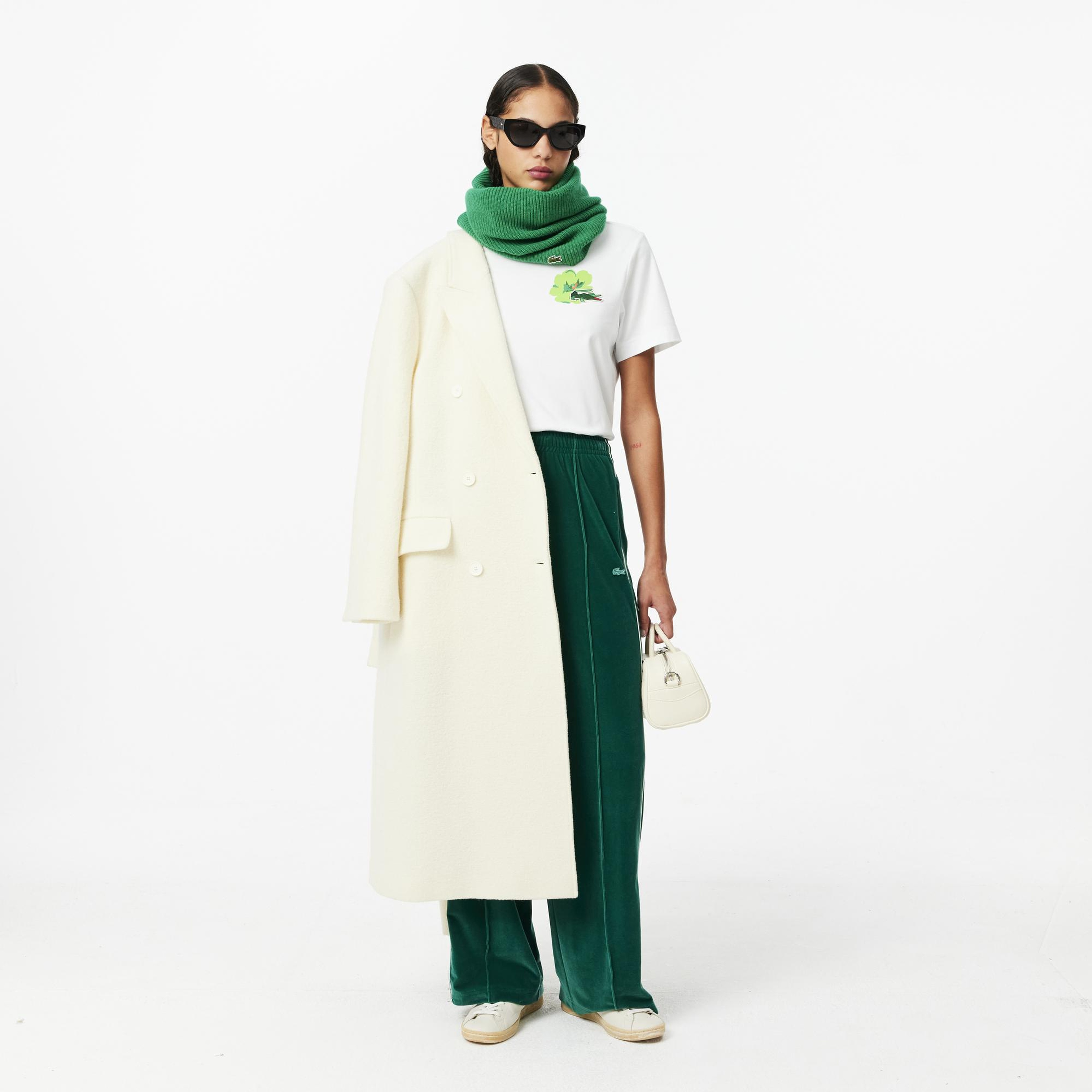 Kadın Regular Fit Bisiklet Yaka Beyaz T-Shirt