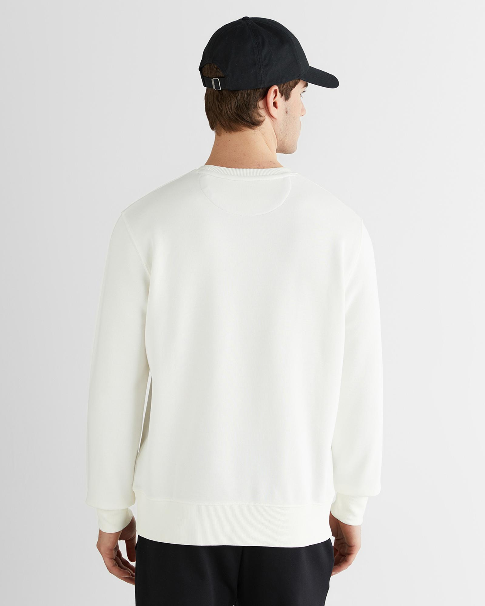 GANT Erkek Krem Regular Fit Bisiklet Yaka Sweatshirt