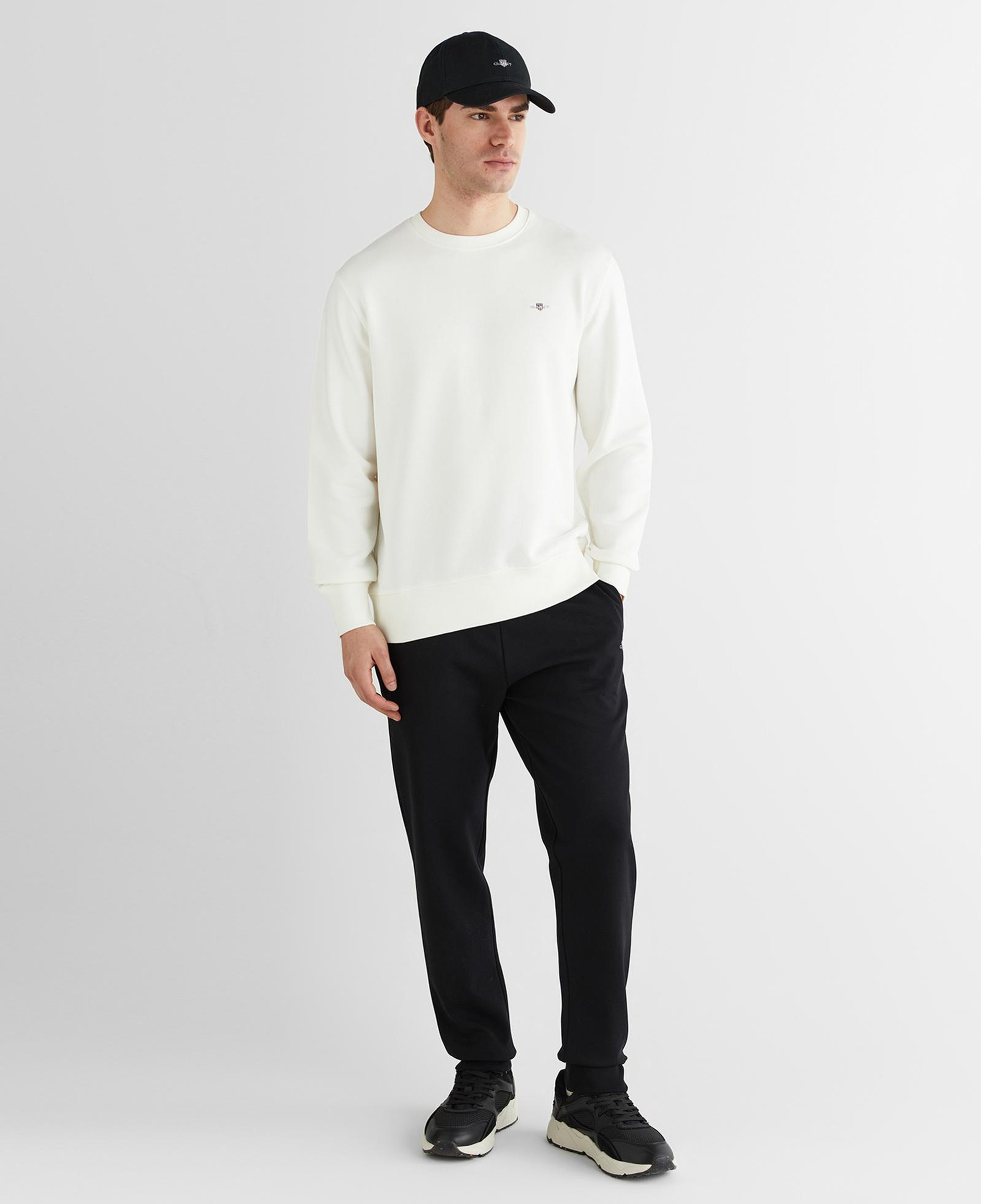 GANT Erkek Krem Regular Fit Bisiklet Yaka Sweatshirt