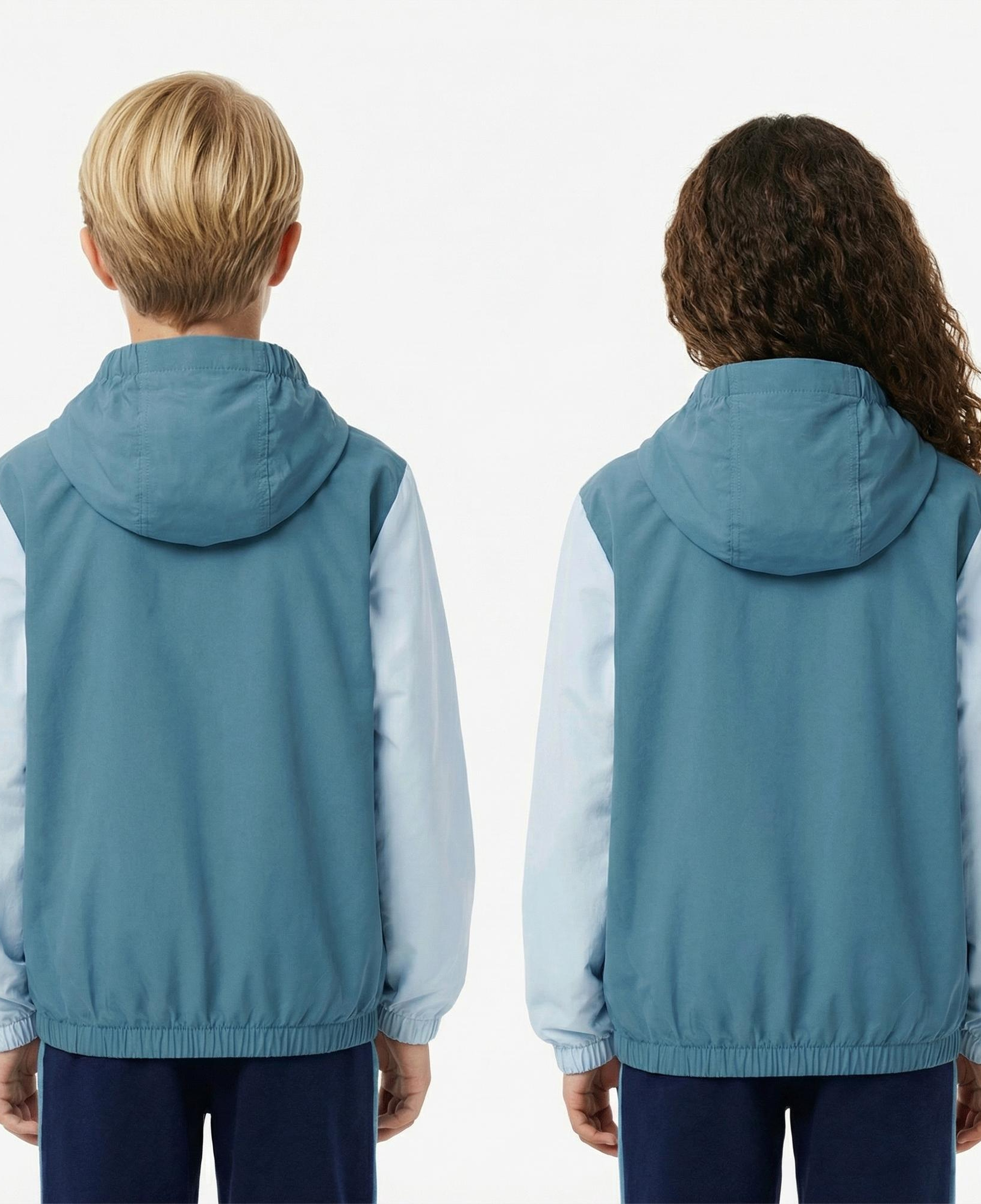 Lacoste Çocuk Kapüşonlu Renk Bloklu Lacivert Ceket