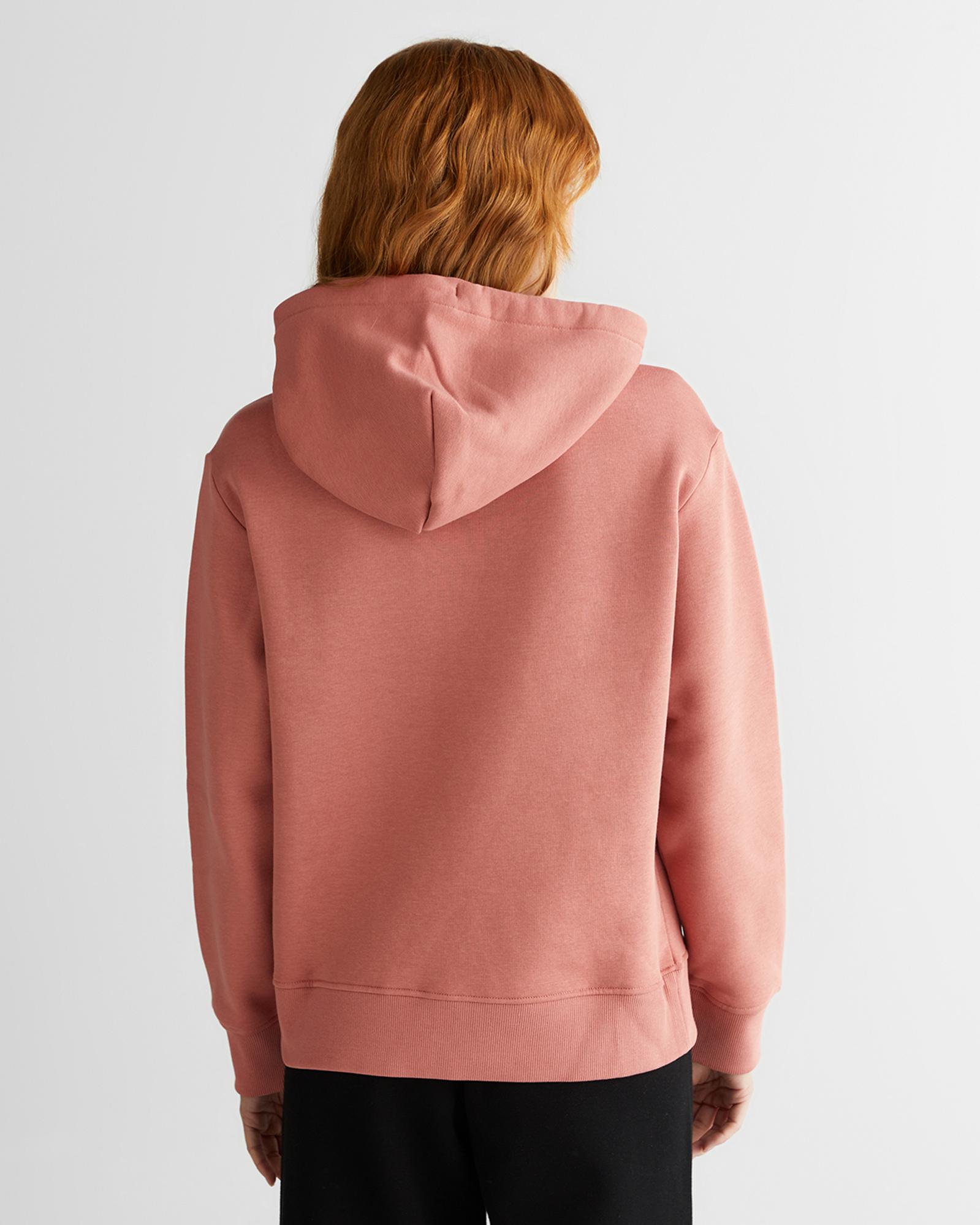 GANT Kadın Pembe Relaxed Fit Kapüşonlu Sweatshirt