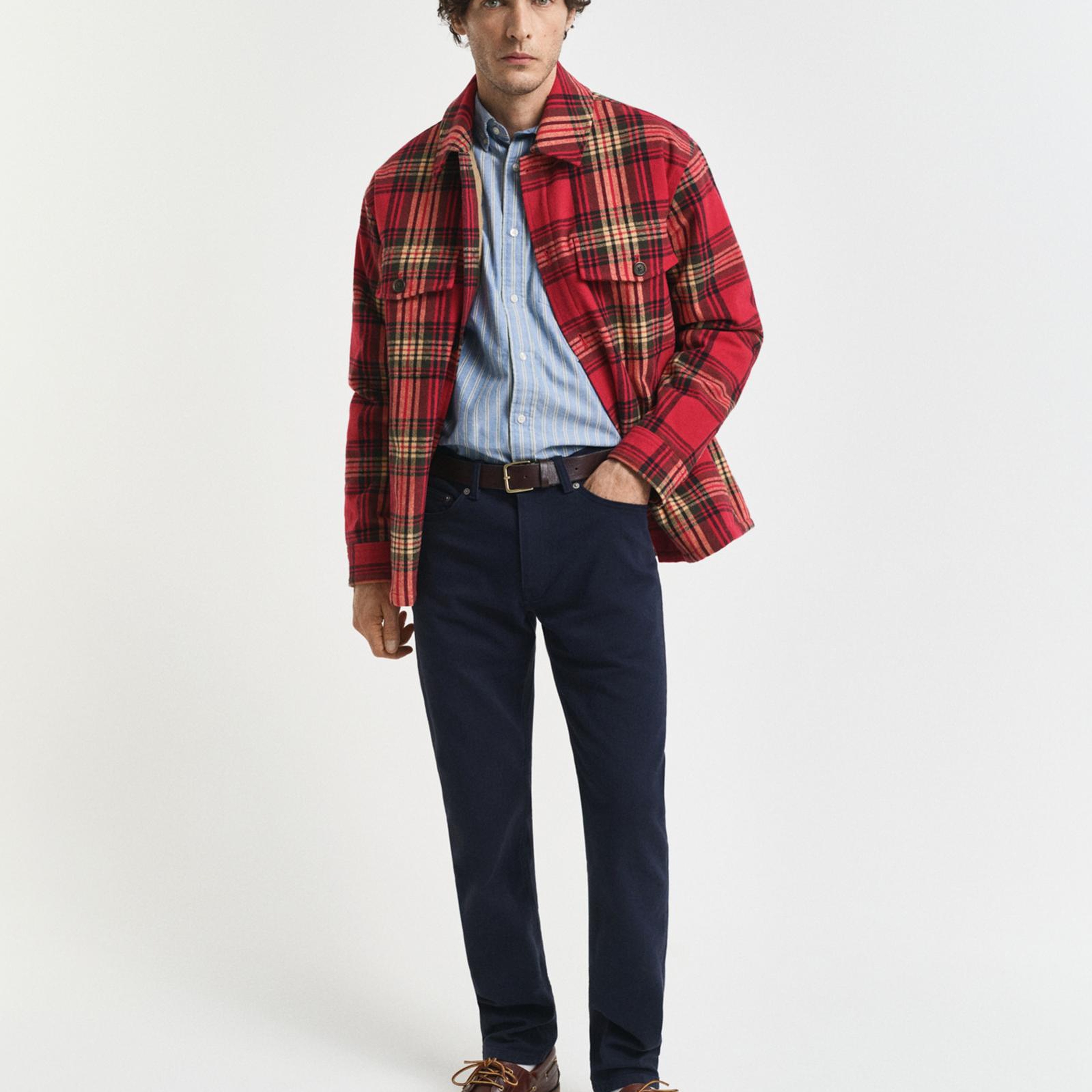 GANT Erkek Lacivert Regular Fit Soft Twill Jean