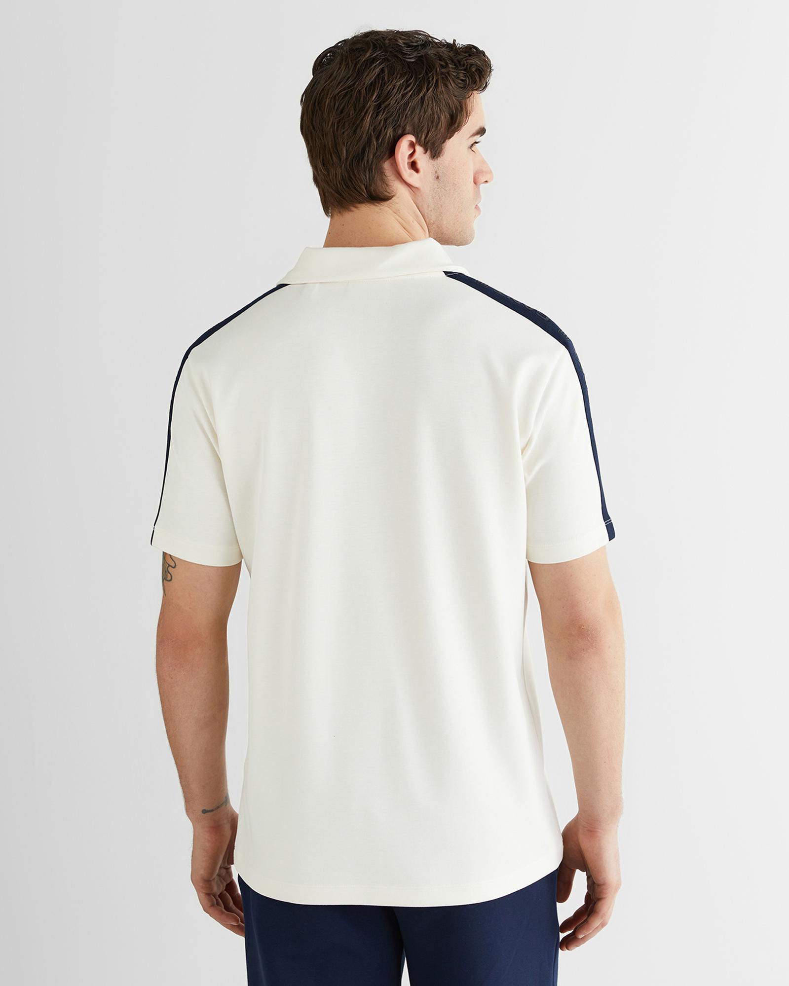 GANT Erkek Beyaz Regular Fit Şerit Detaylı Polo Yaka T-Shirt