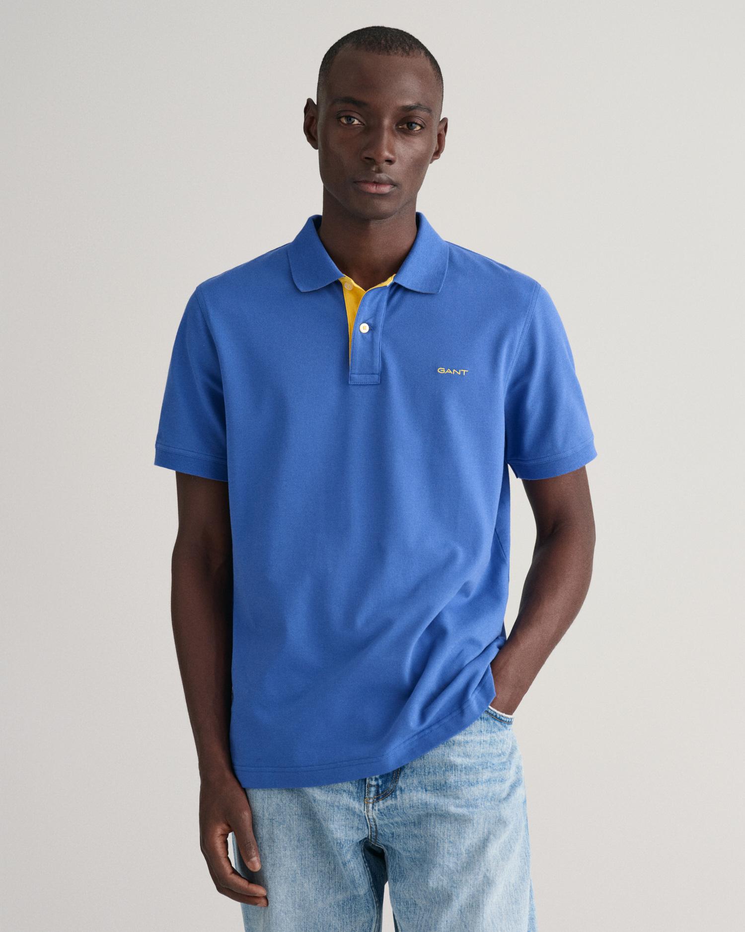 GANT Erkek Mavi Regular Fit Polo