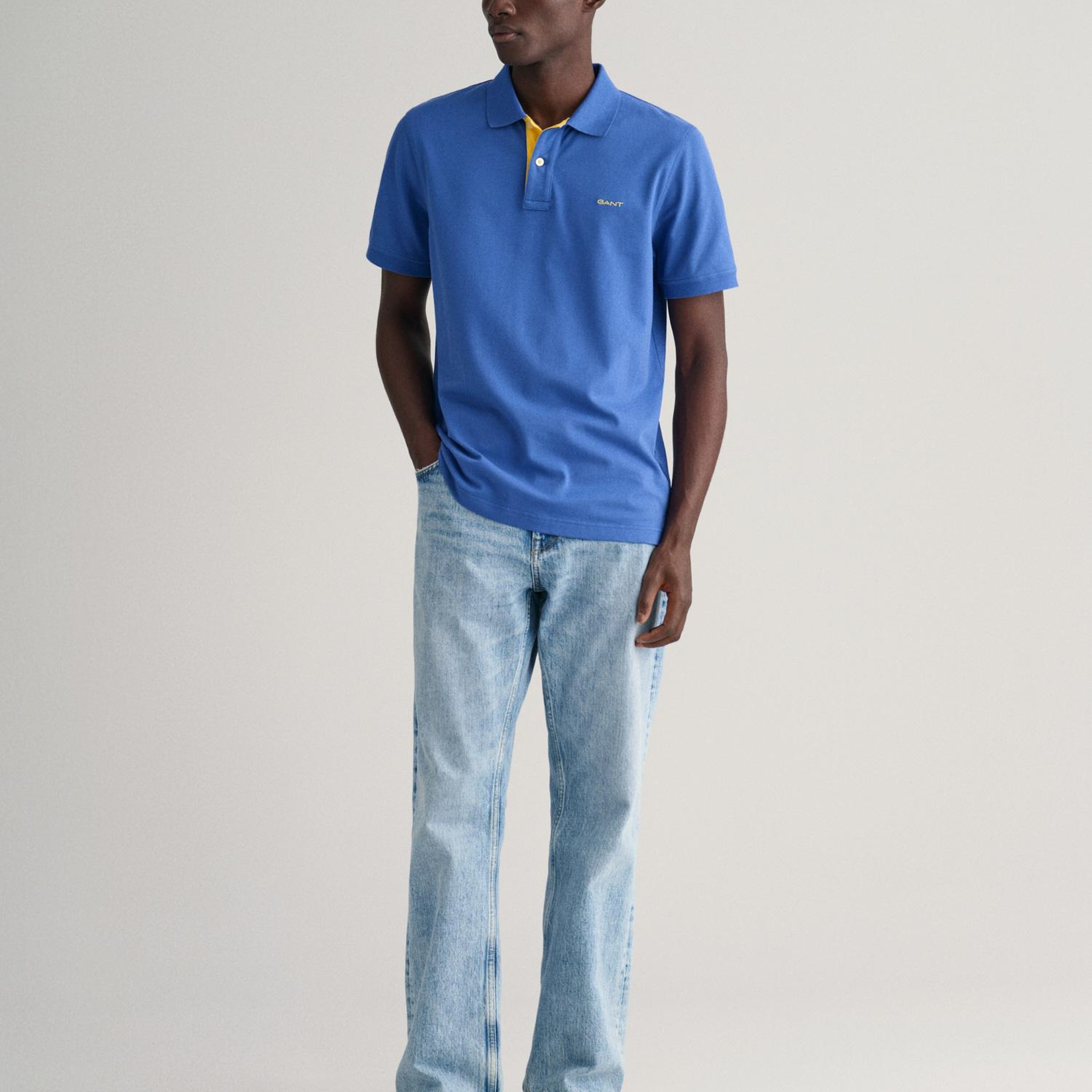 GANT Erkek Mavi Regular Fit Polo