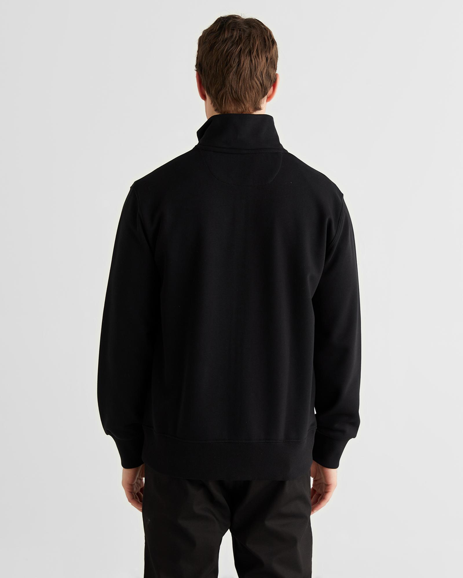 GANT Erkek Siyah Fermuarlı Logolu Hırka