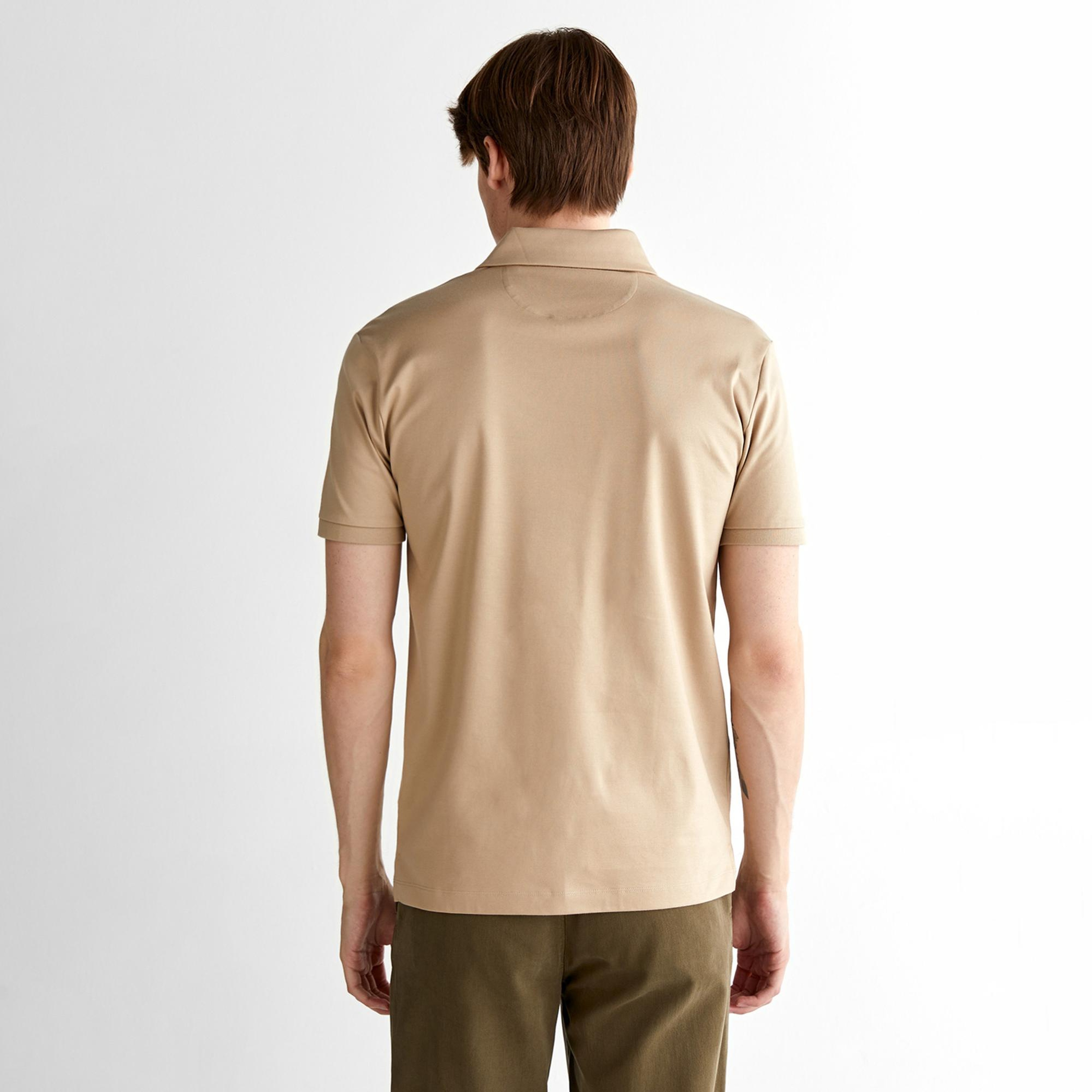 GANT Erkek Bej Slim Fit Polo