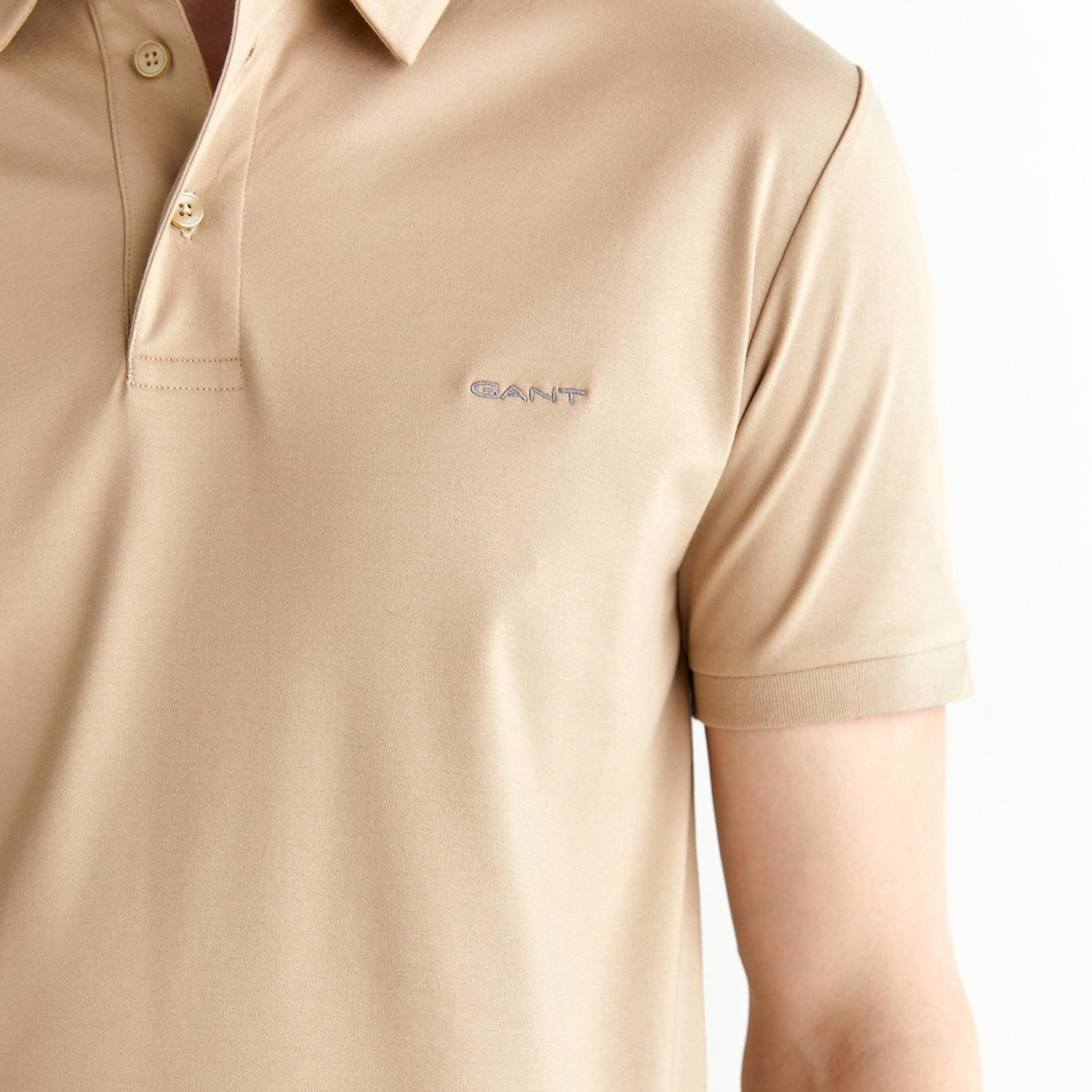 GANT Erkek Bej Slim Fit Polo
