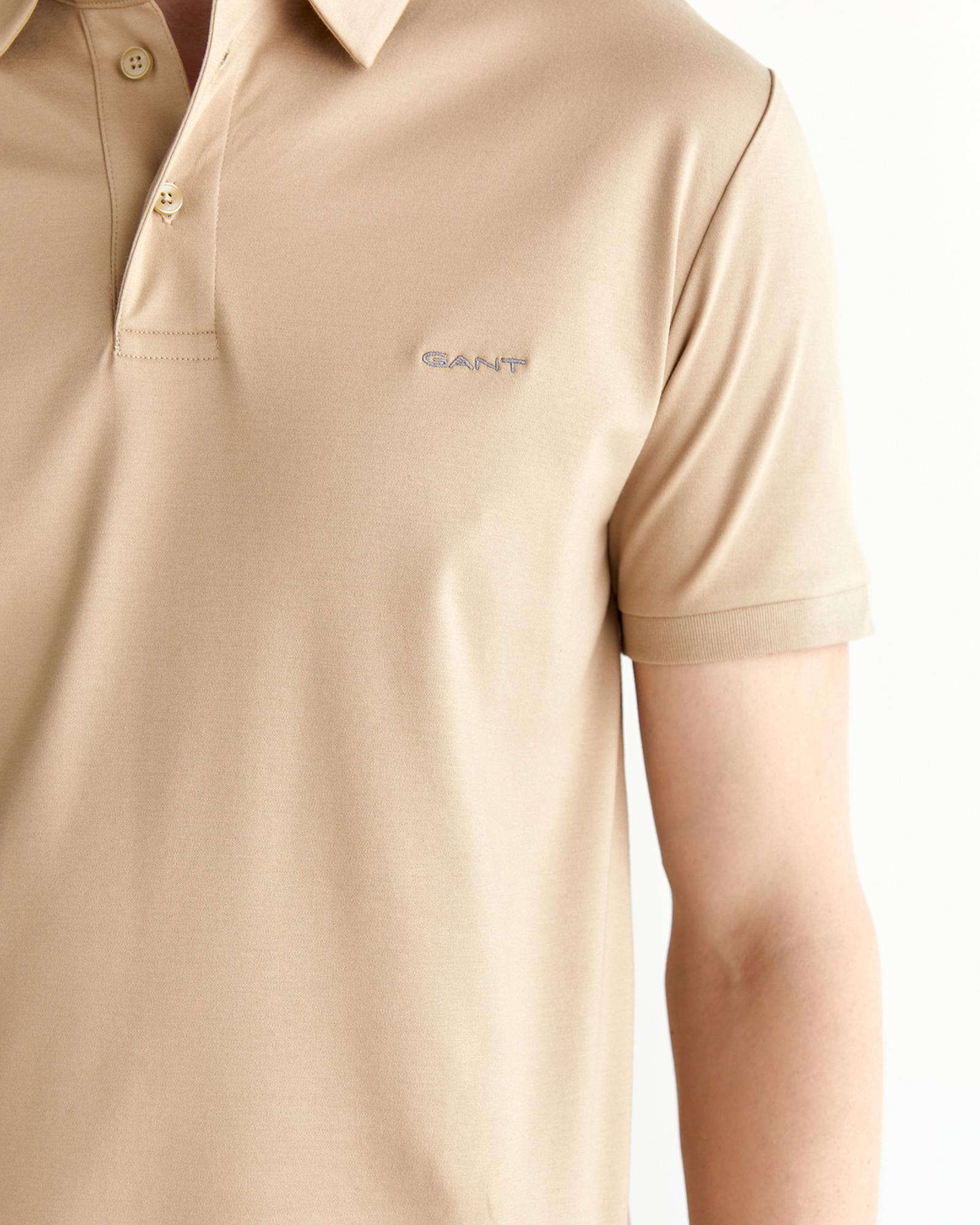 GANT Erkek Bej Slim Fit Polo