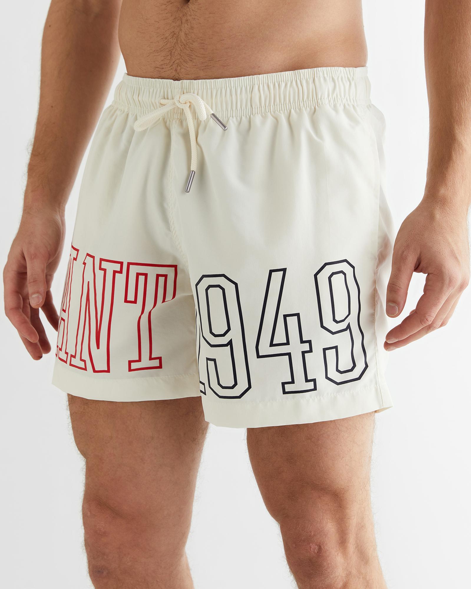 GANT Erkek Krem Regular Fit Logolu Mayo Şort