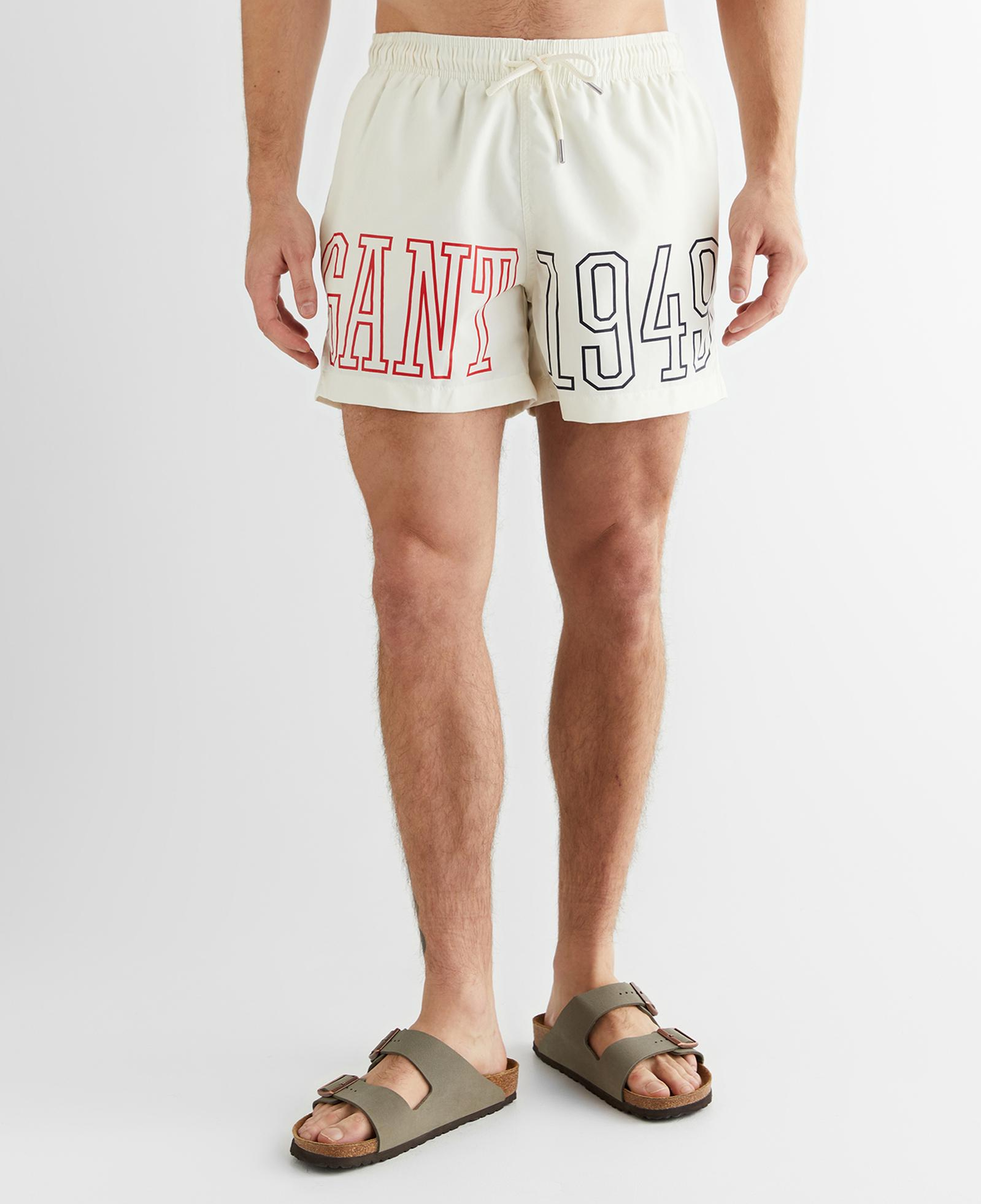 GANT Erkek Krem Regular Fit Logolu Mayo Şort