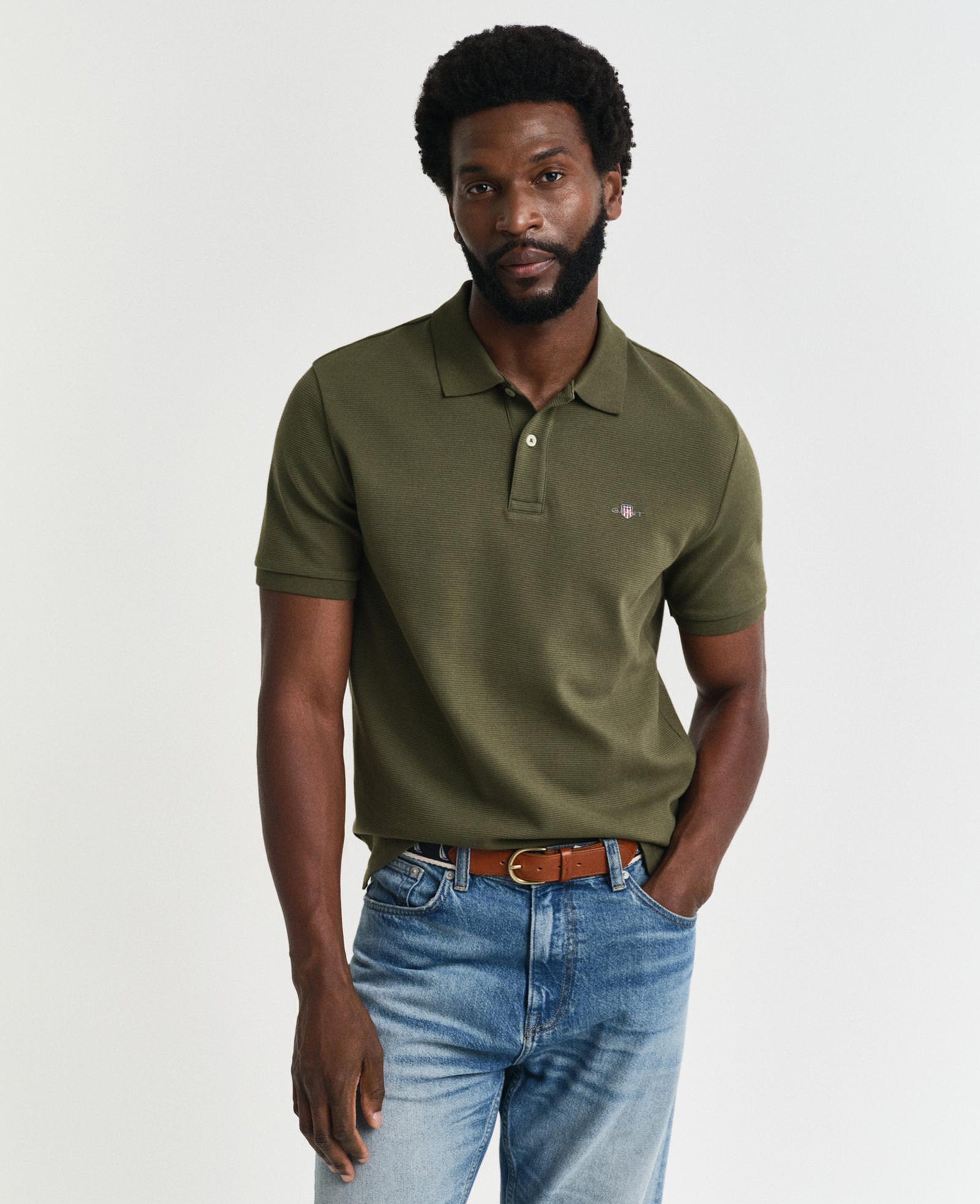 GANT Erkek Yeşil Regular Fit Polo