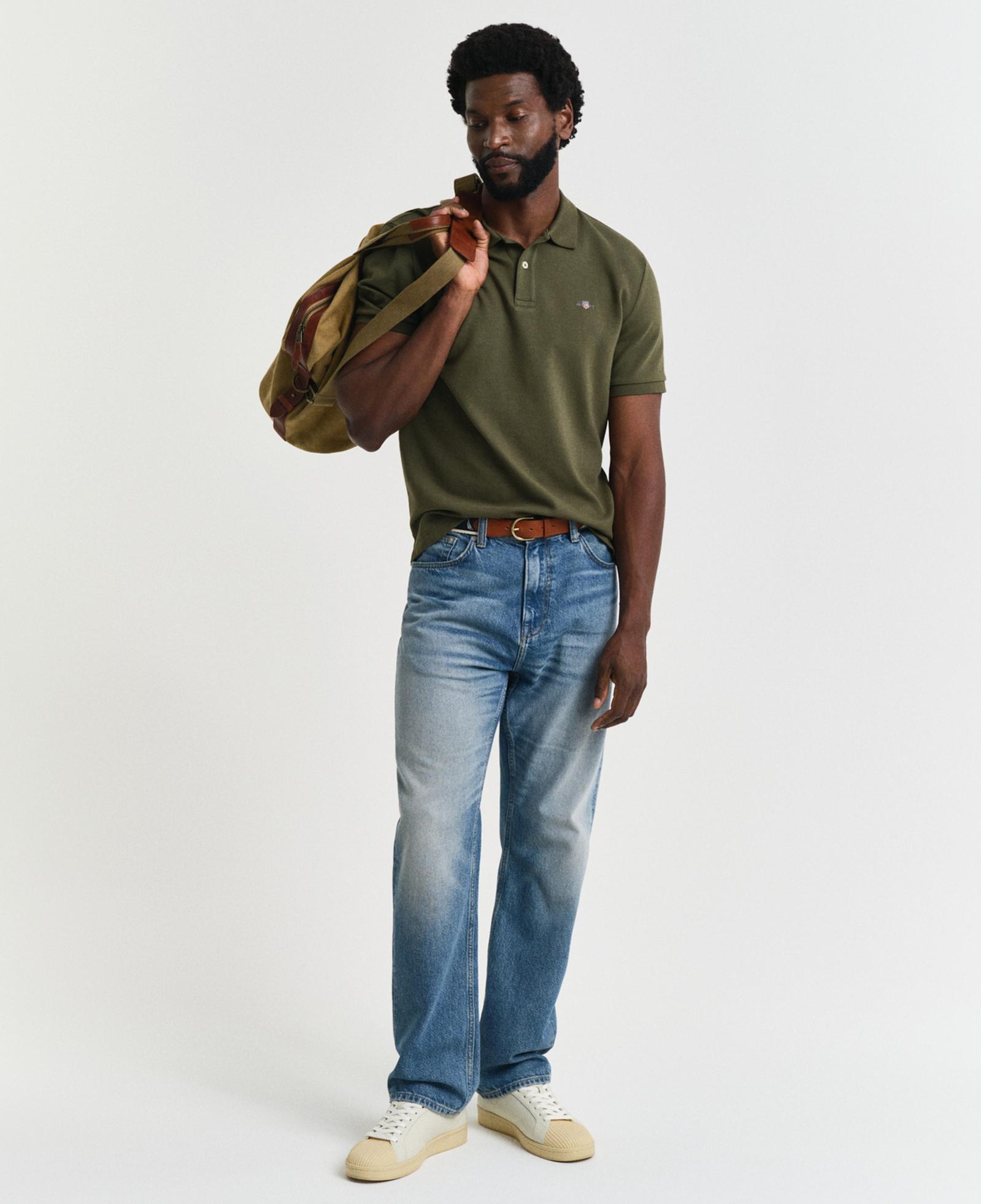 GANT Erkek Yeşil Regular Fit Polo