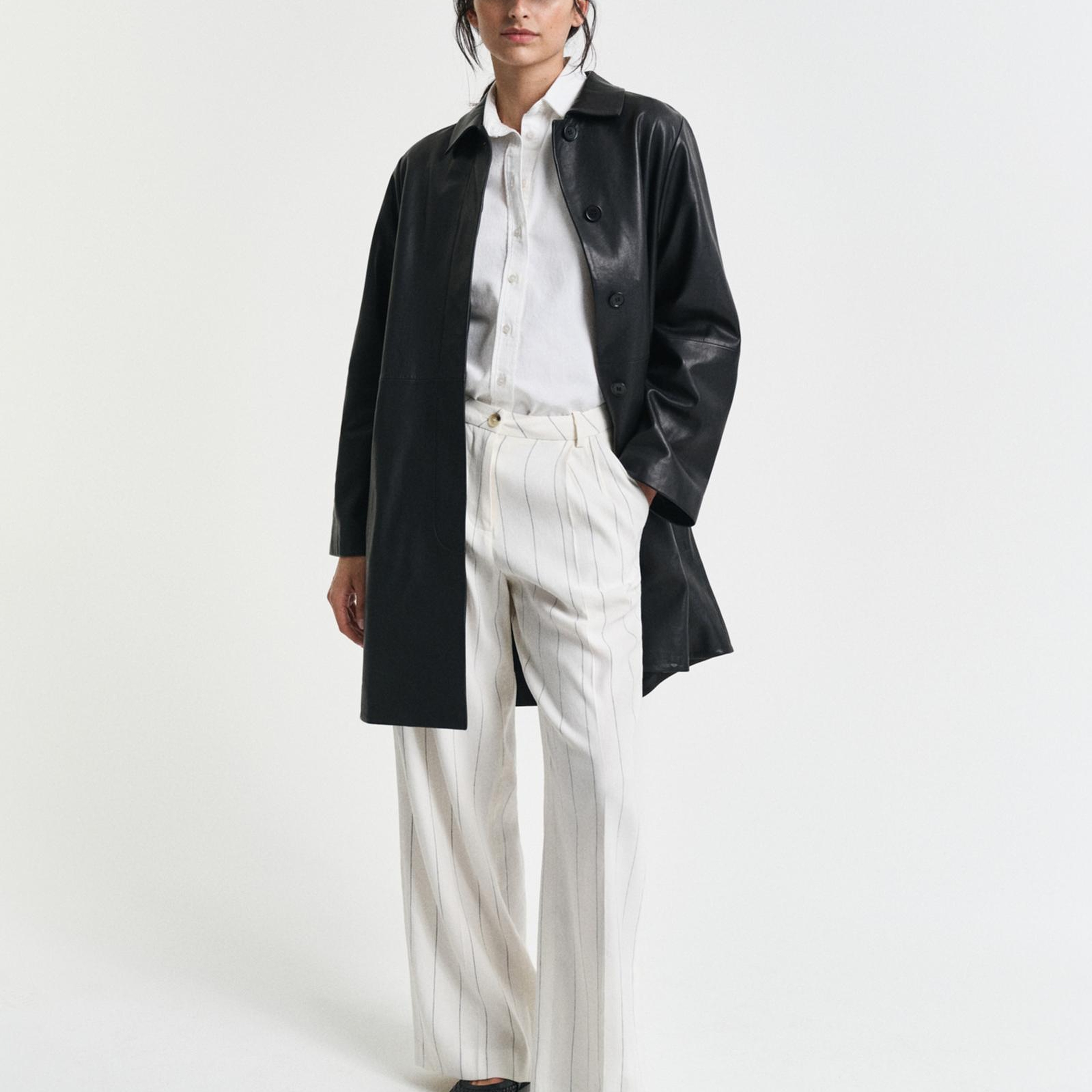 GANT Kadın Beyaz Regular Fit Klasik Yaka Gömlek