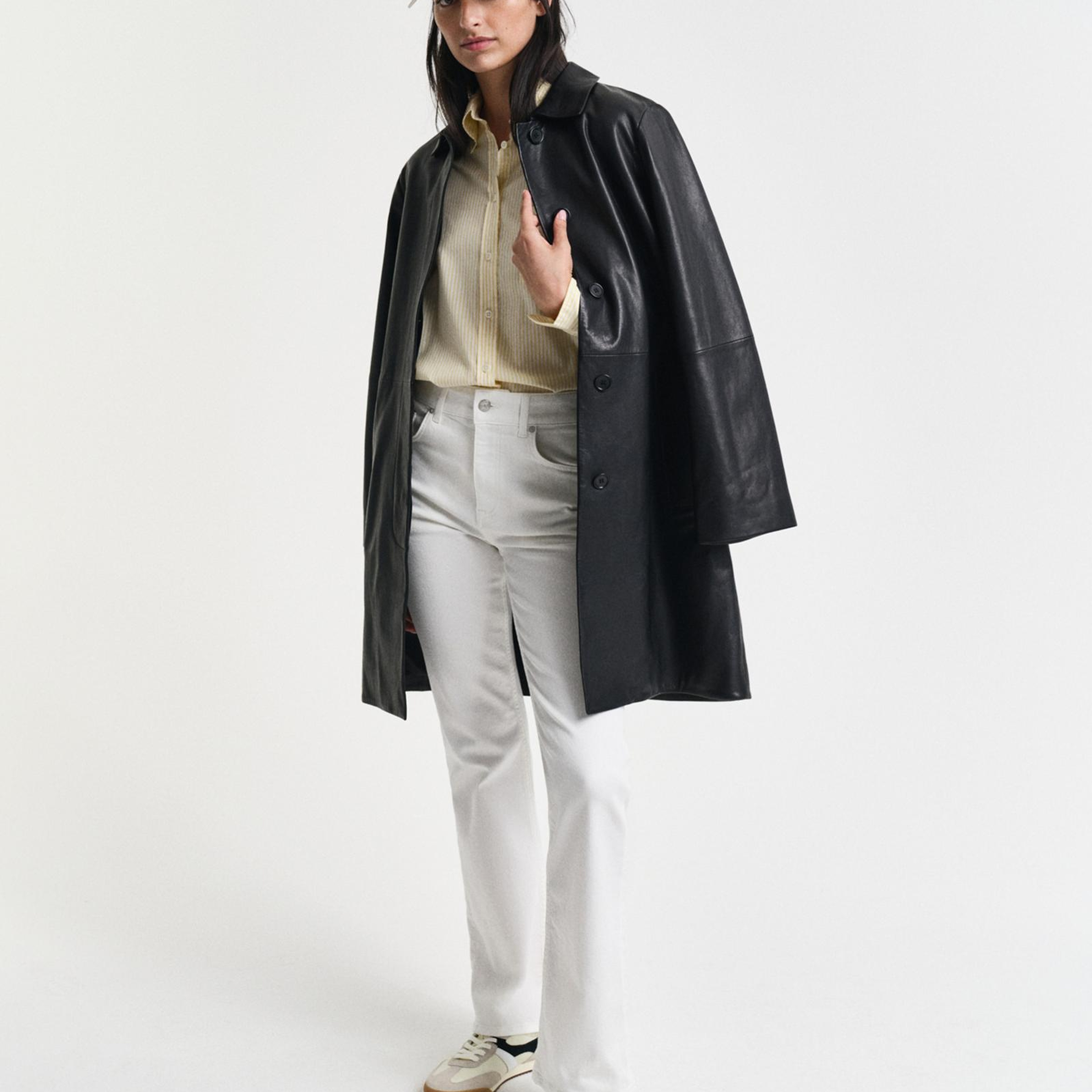 GANT Kadın Krem Slim Fit Pantolon