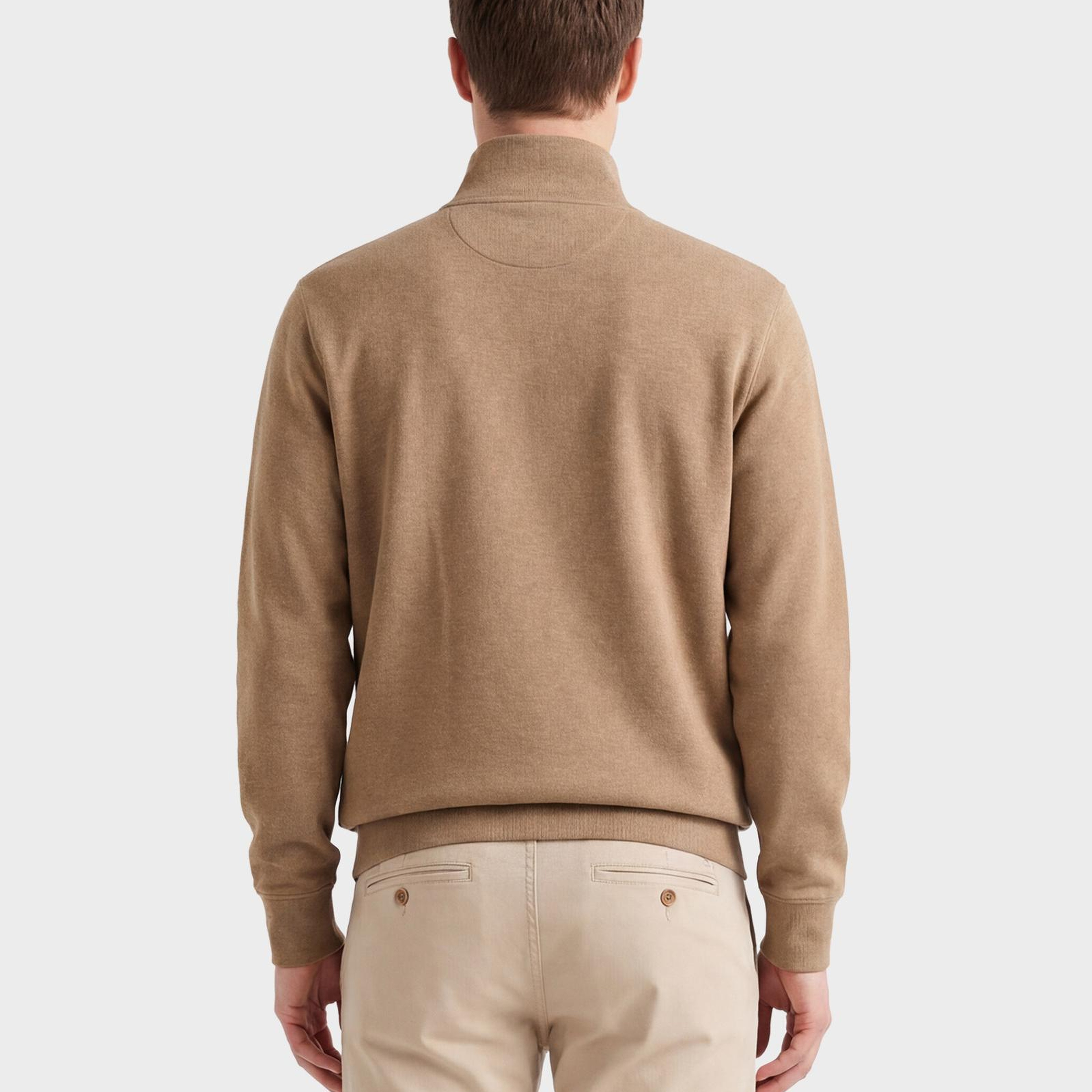 GANT Erkek Bej Regular Fit Fermuarlı Hırka