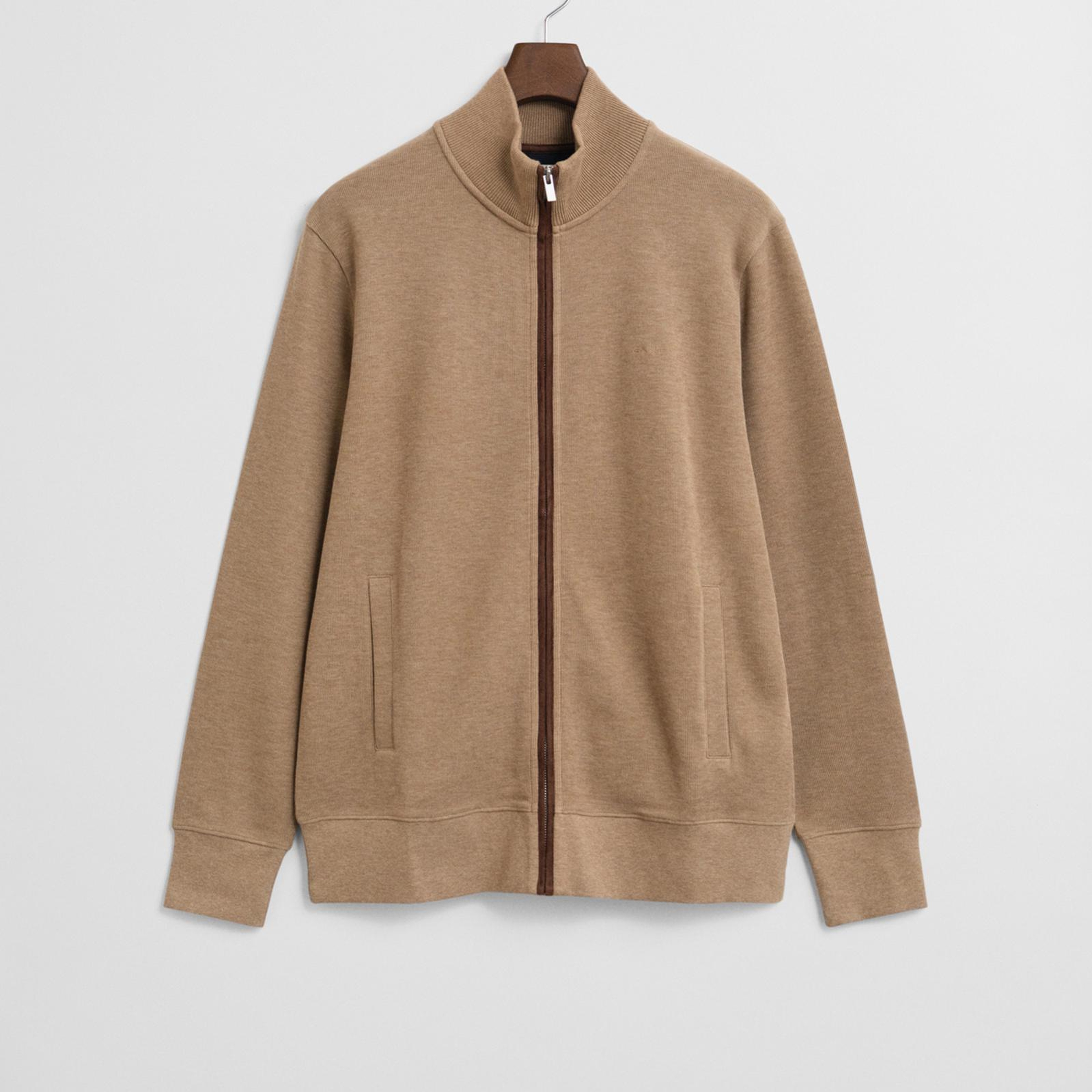GANT Erkek Bej Regular Fit Fermuarlı Hırka
