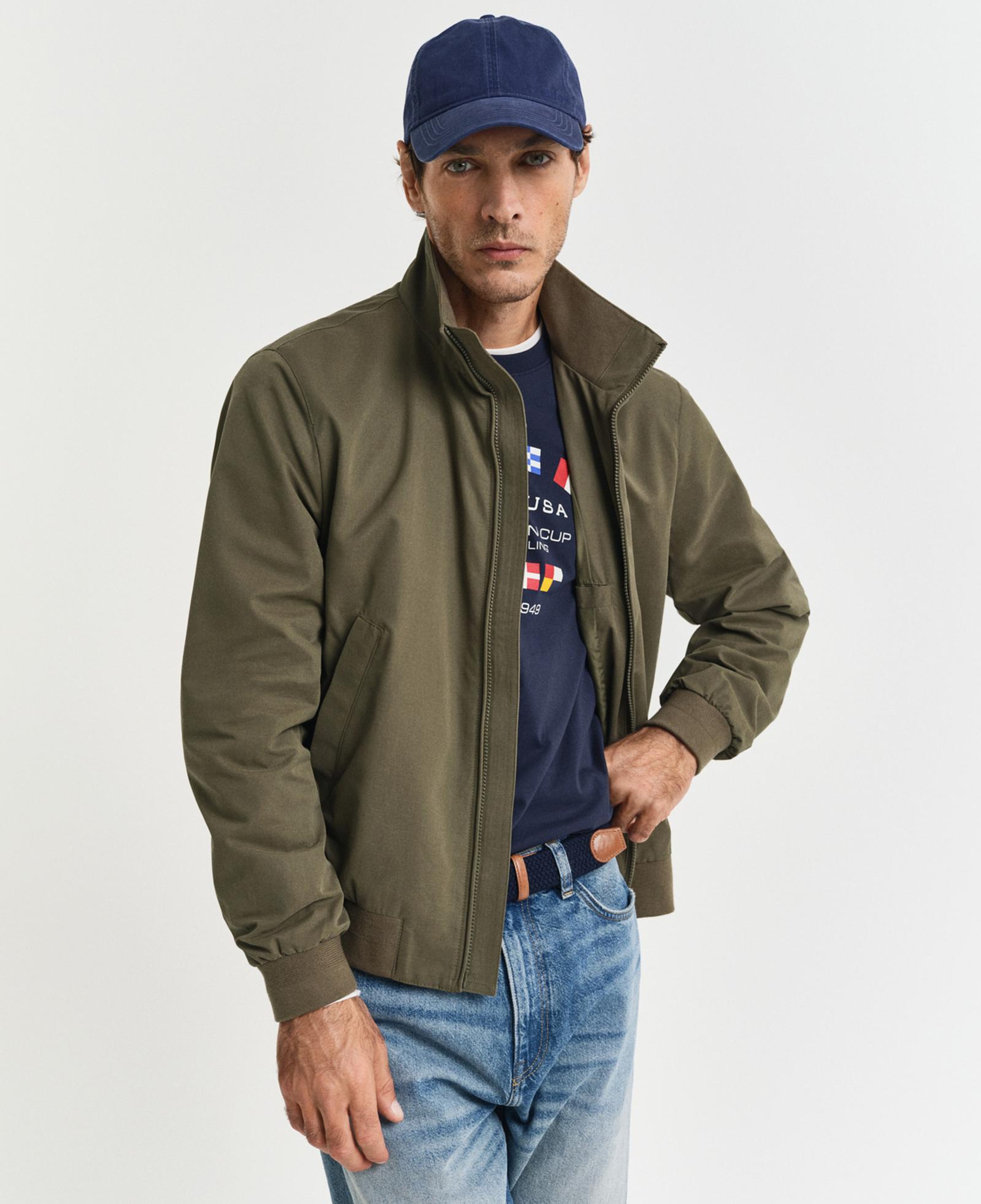 GANT Erkek Yeşil Regular Fit Dik Yaka Ceket