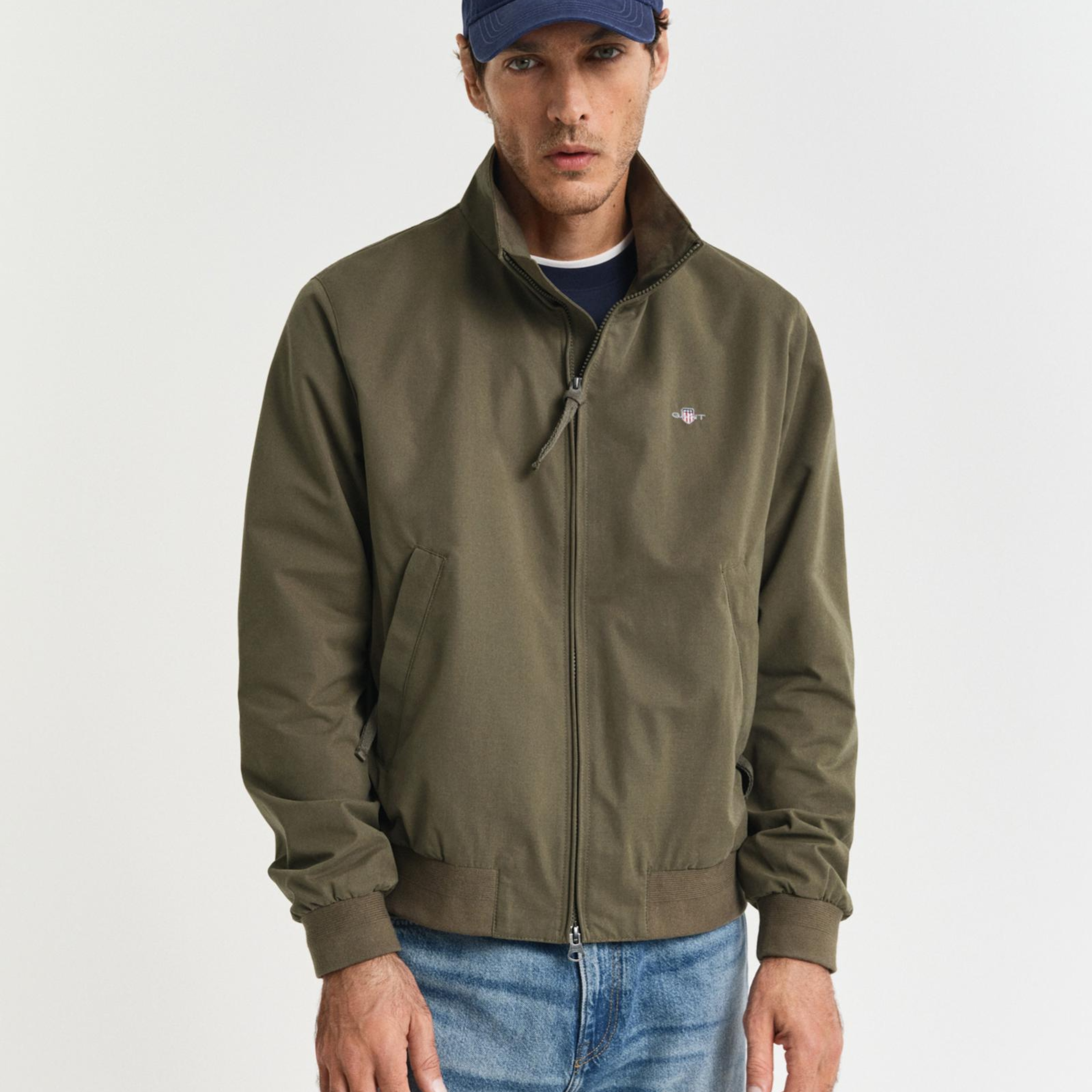 GANT Erkek Yeşil Regular Fit Dik Yaka Ceket