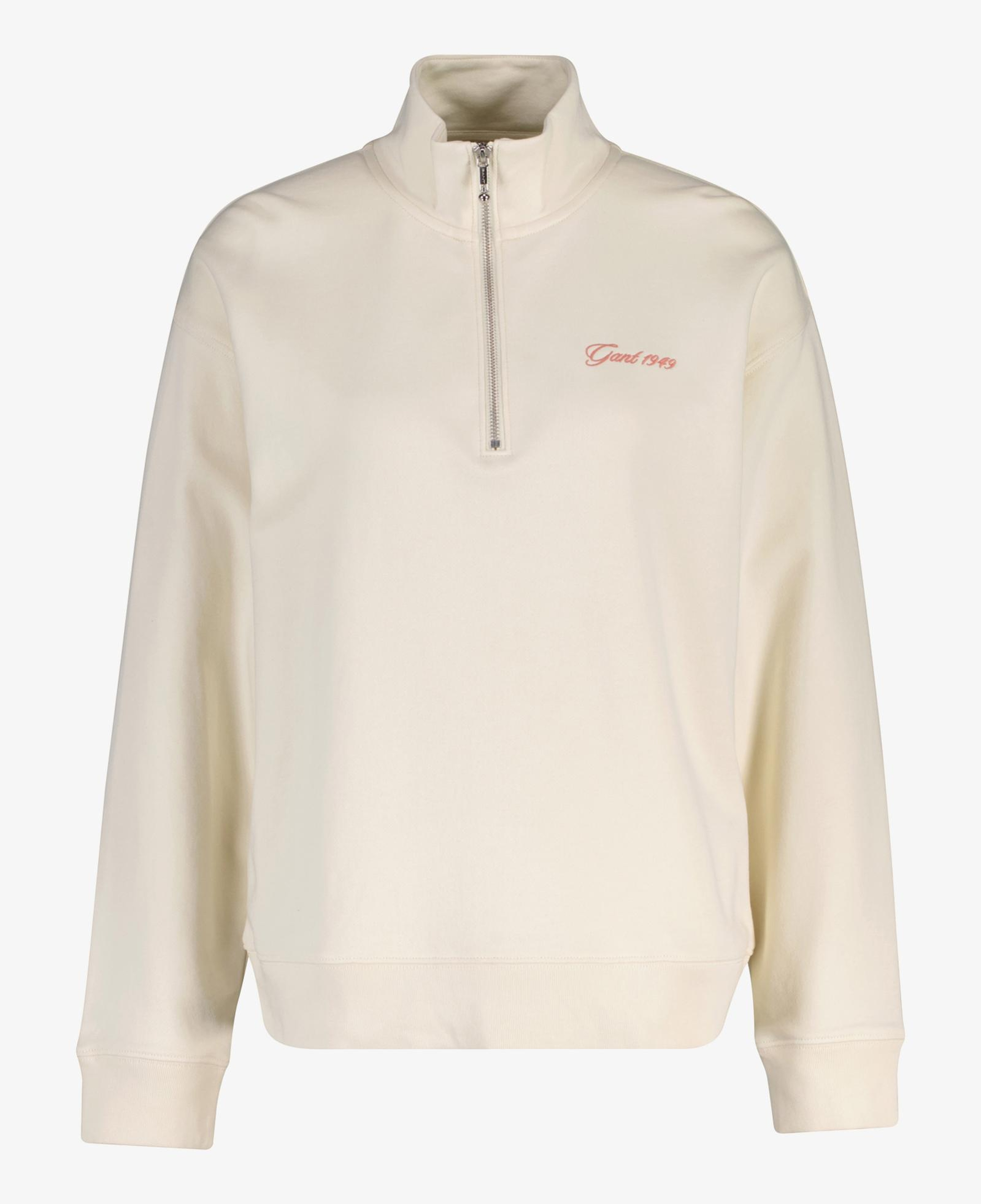 GANT Kadın Krem Yarım Fermuarlı Sweatshirt