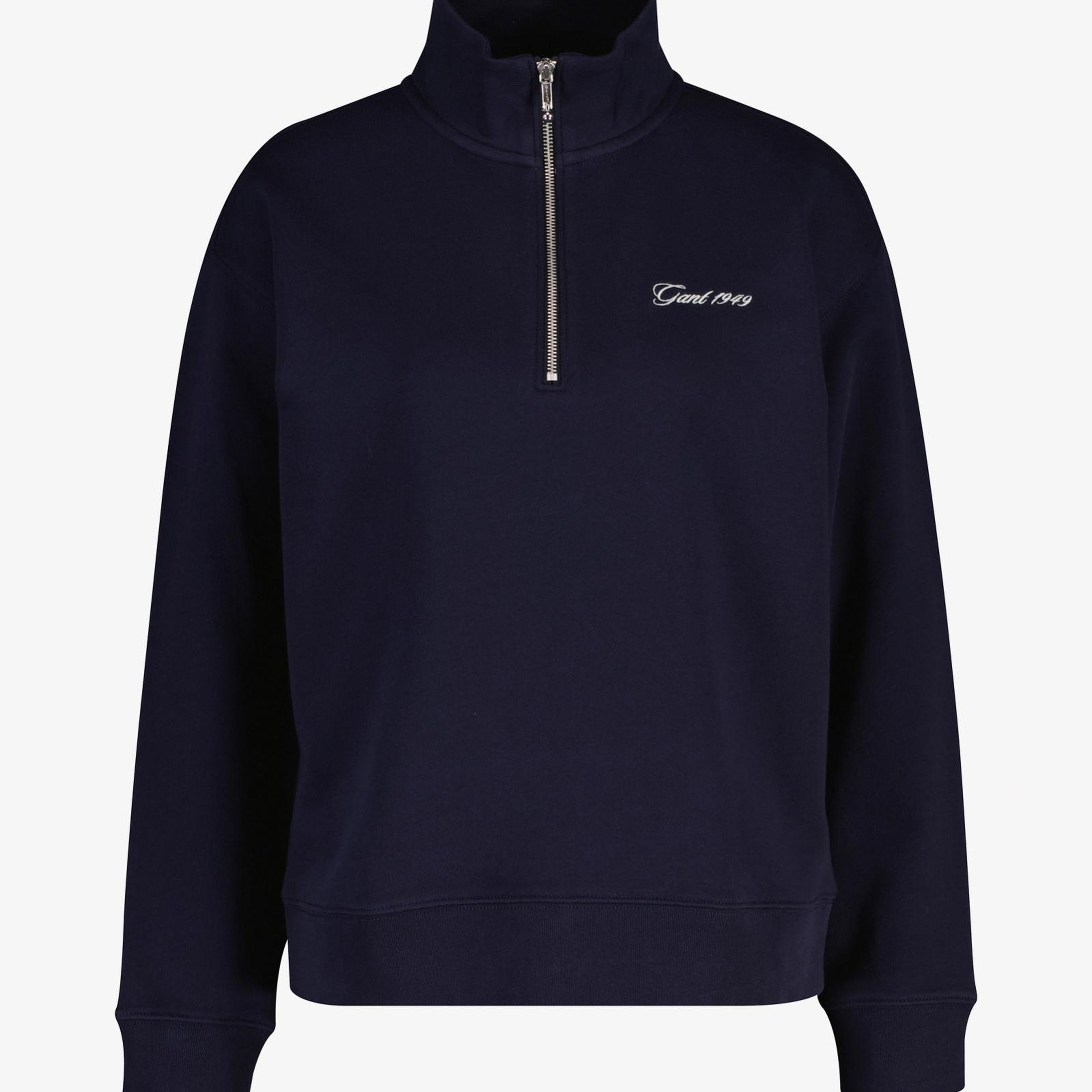 GANT Kadın Lacivert Yarım Fermuarlı Sweatshirt