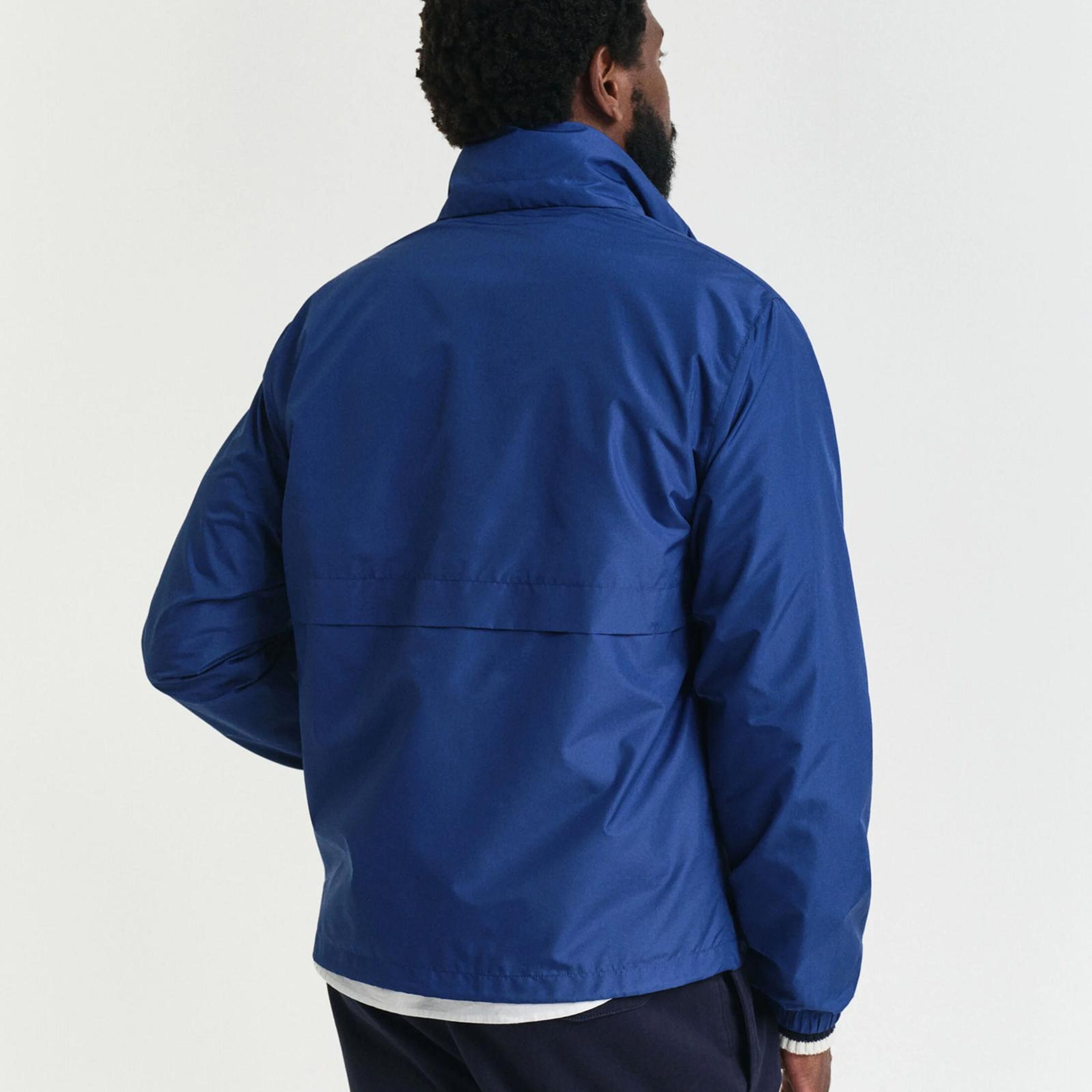 GANT Erkek Mavi Regular Fit Kapüşonlu Rüzgarlık