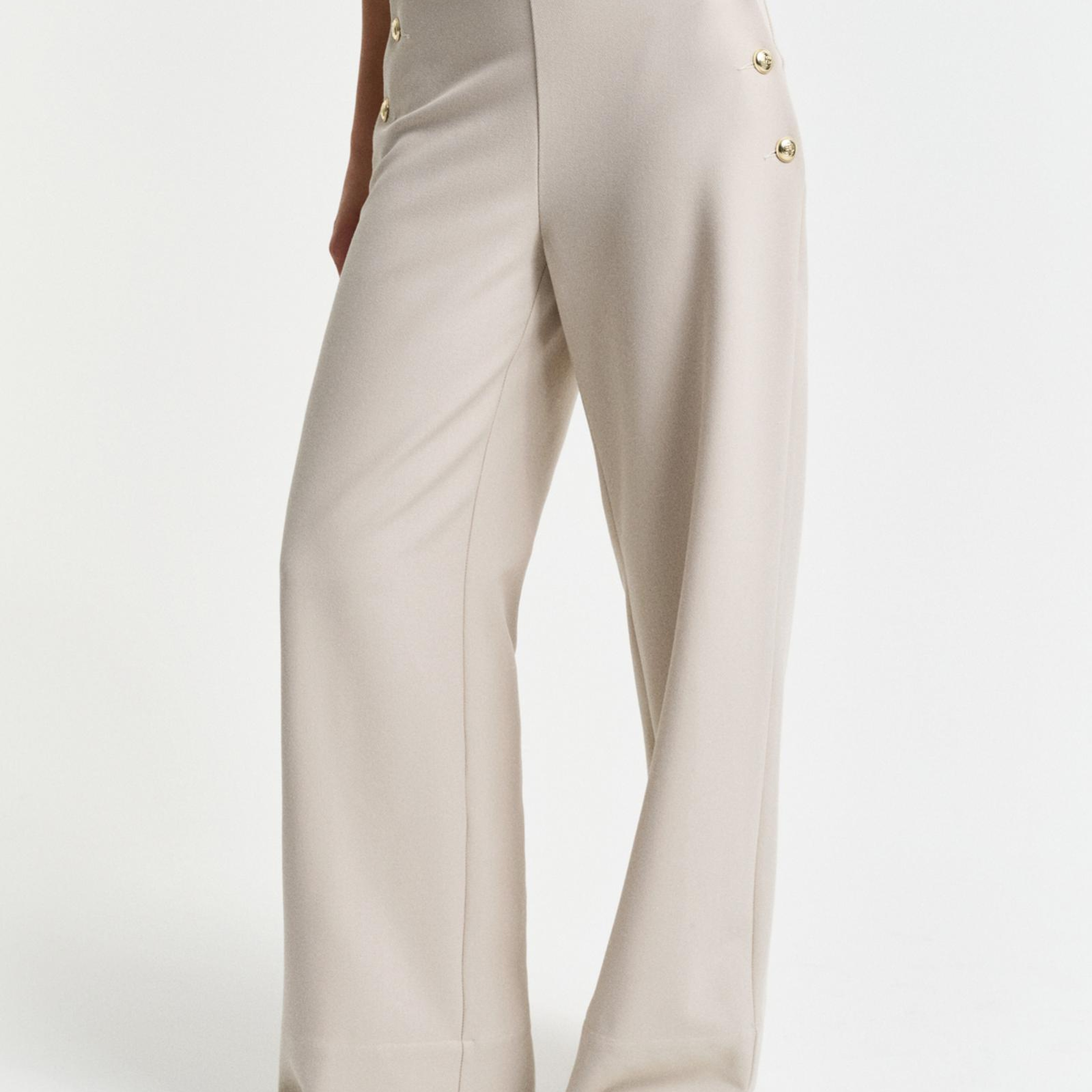 GANT Kadın Bej Straight Fit Pantolon