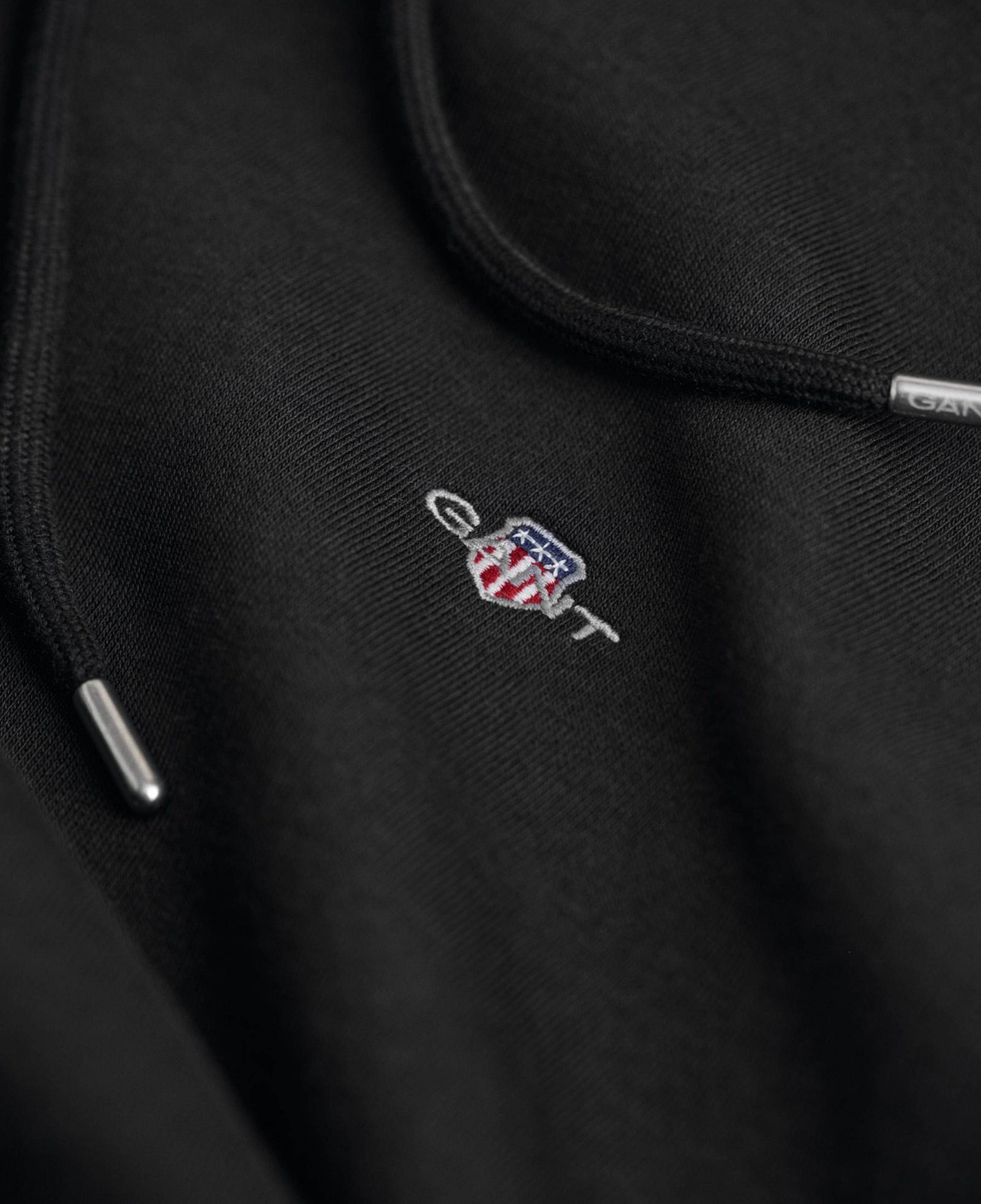 GANT Kadın Siyah Relaxed Fit Kapüşonlu Sweatshirt