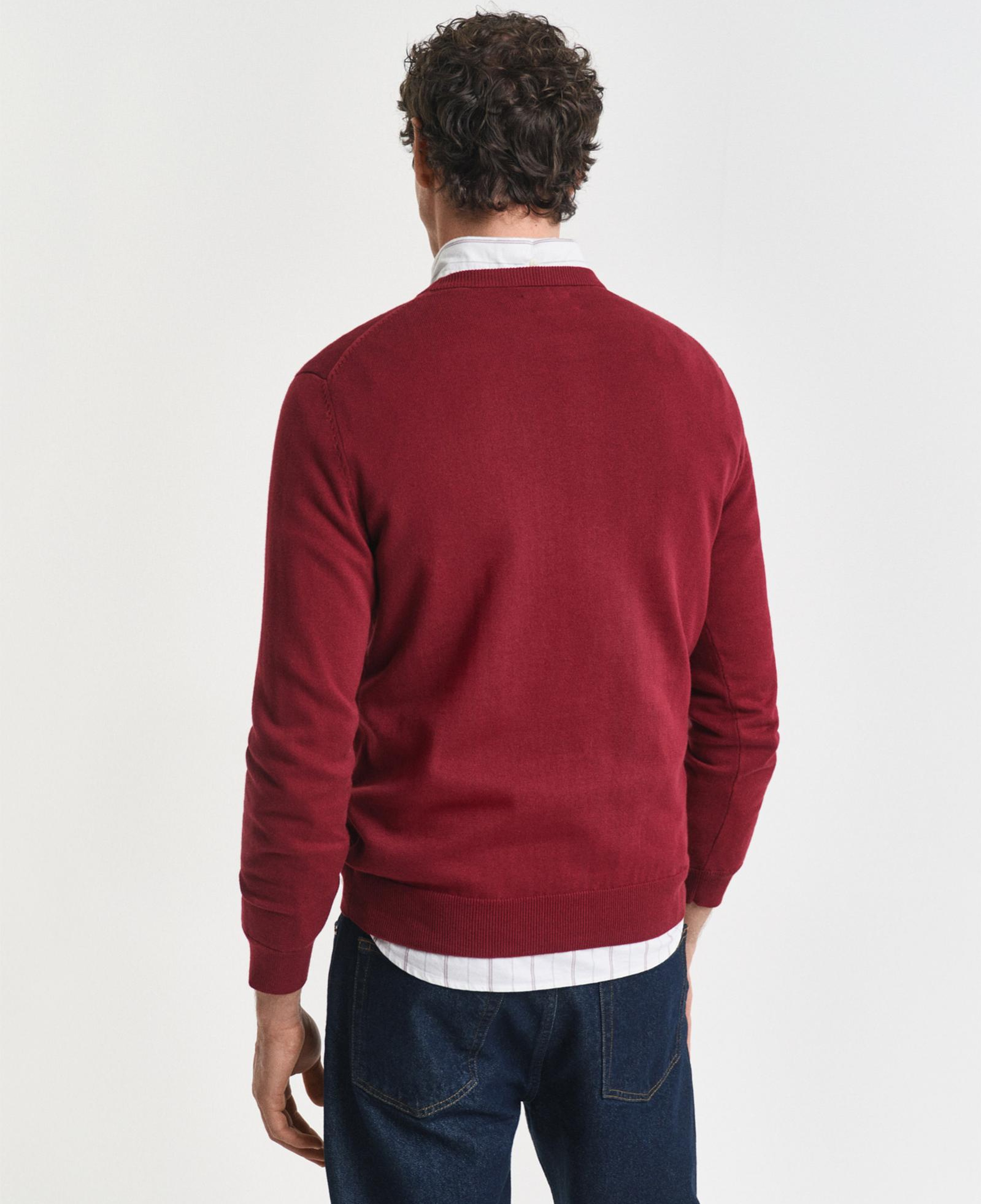 GANT Erkek Bordo Regular Fit Bisiklet Yaka Kazak