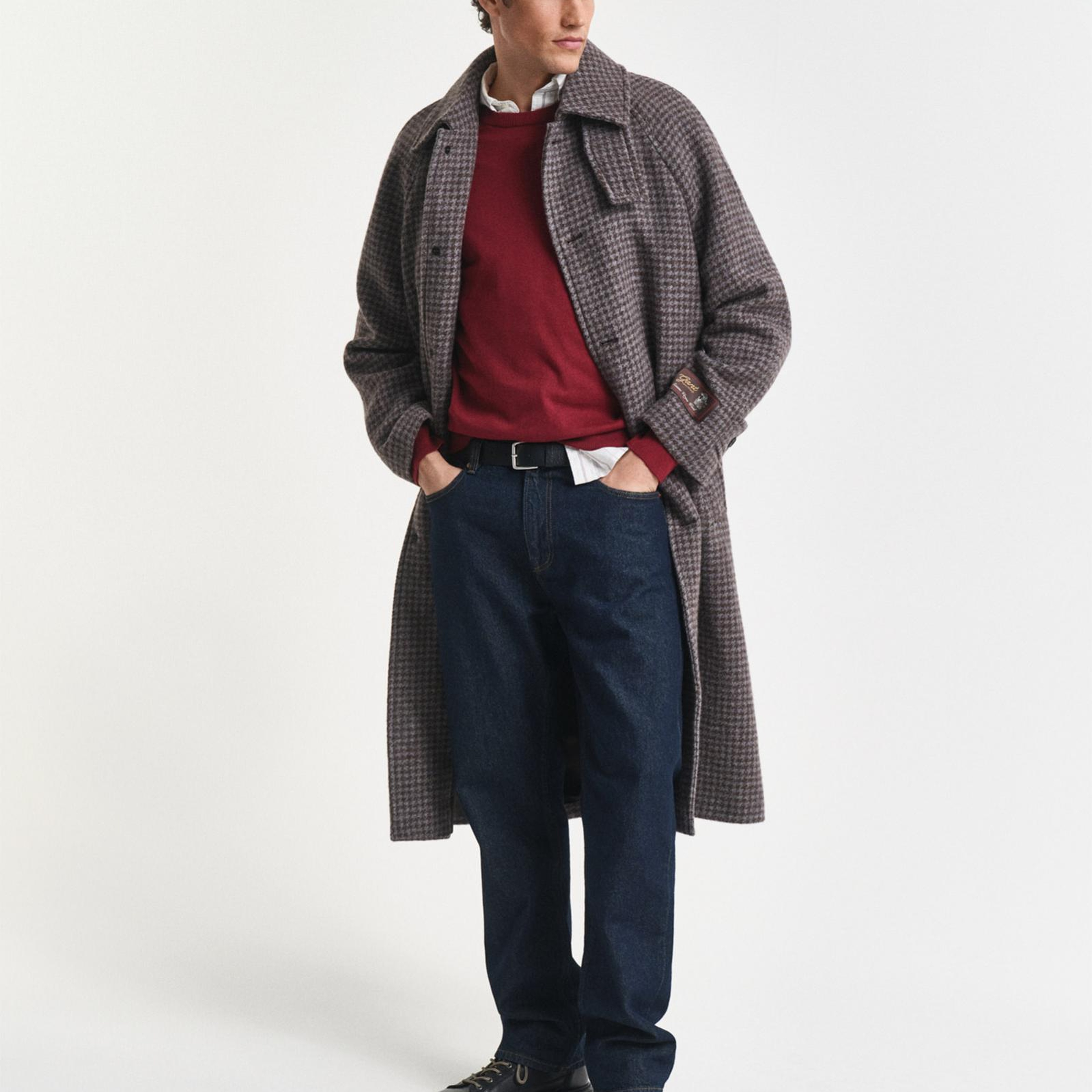 GANT Erkek Bordo Regular Fit Bisiklet Yaka Kazak