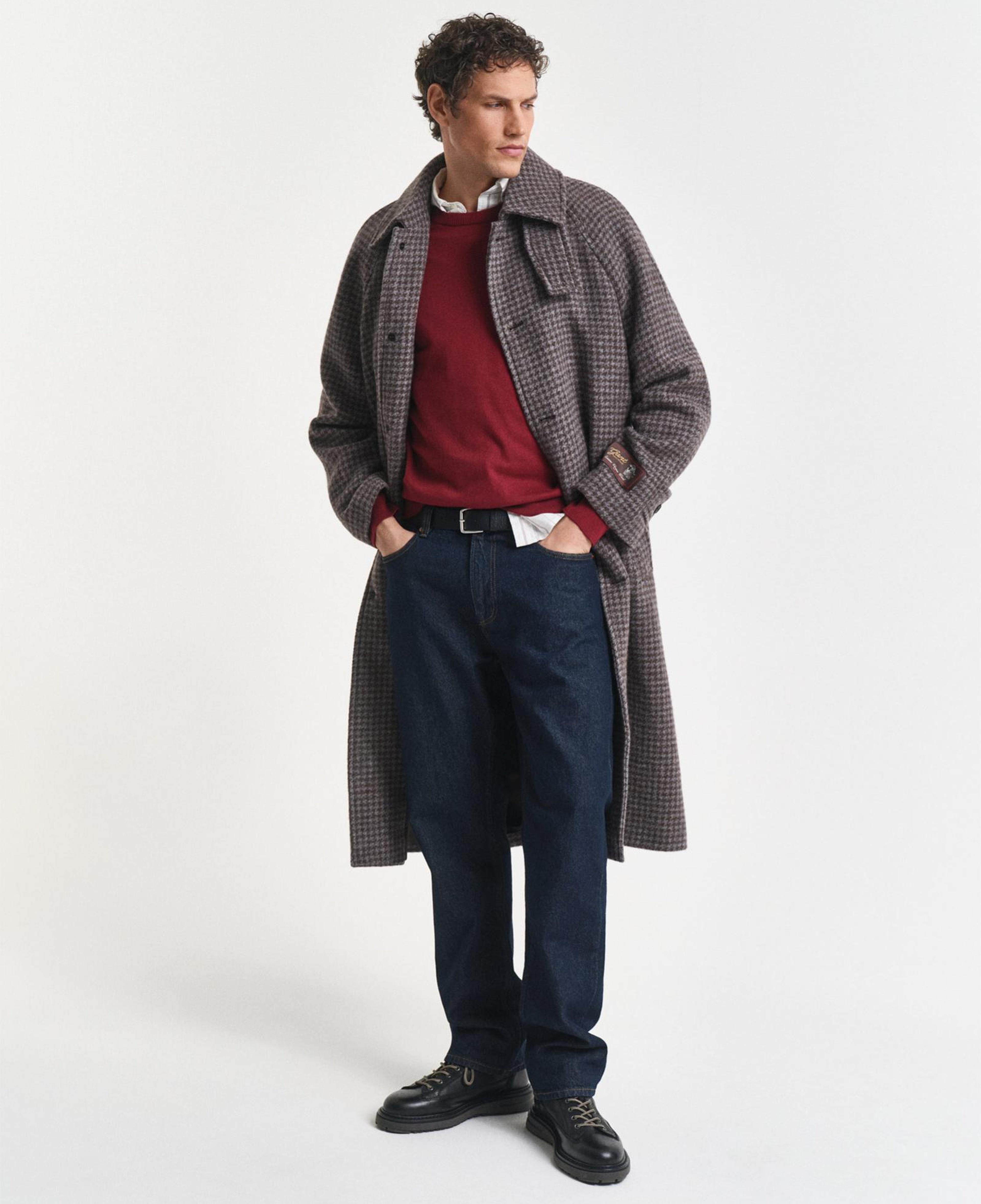 GANT Erkek Bordo Regular Fit Bisiklet Yaka Kazak