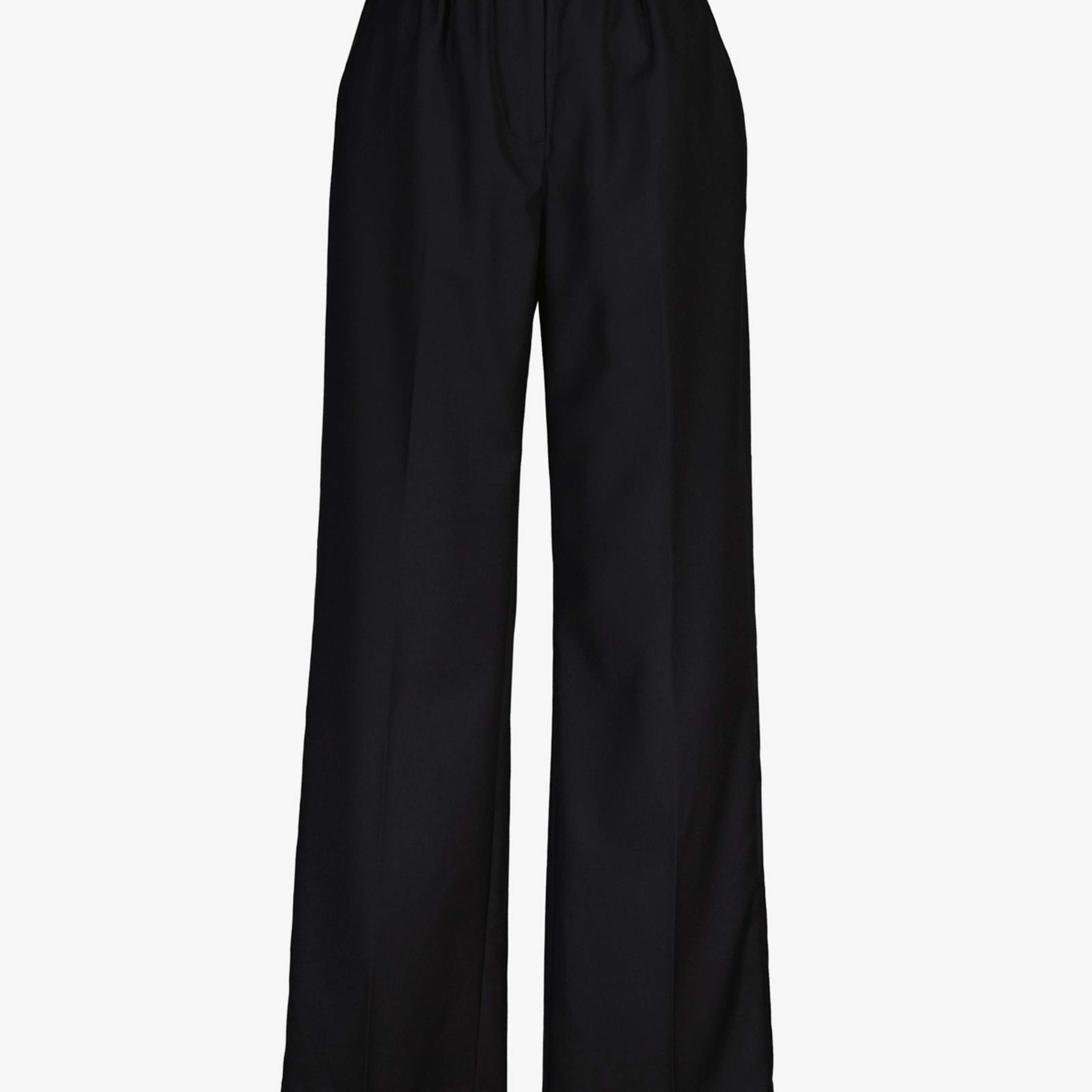 GANT Kadın Siyah Relaxed Fit Yün Pantolon