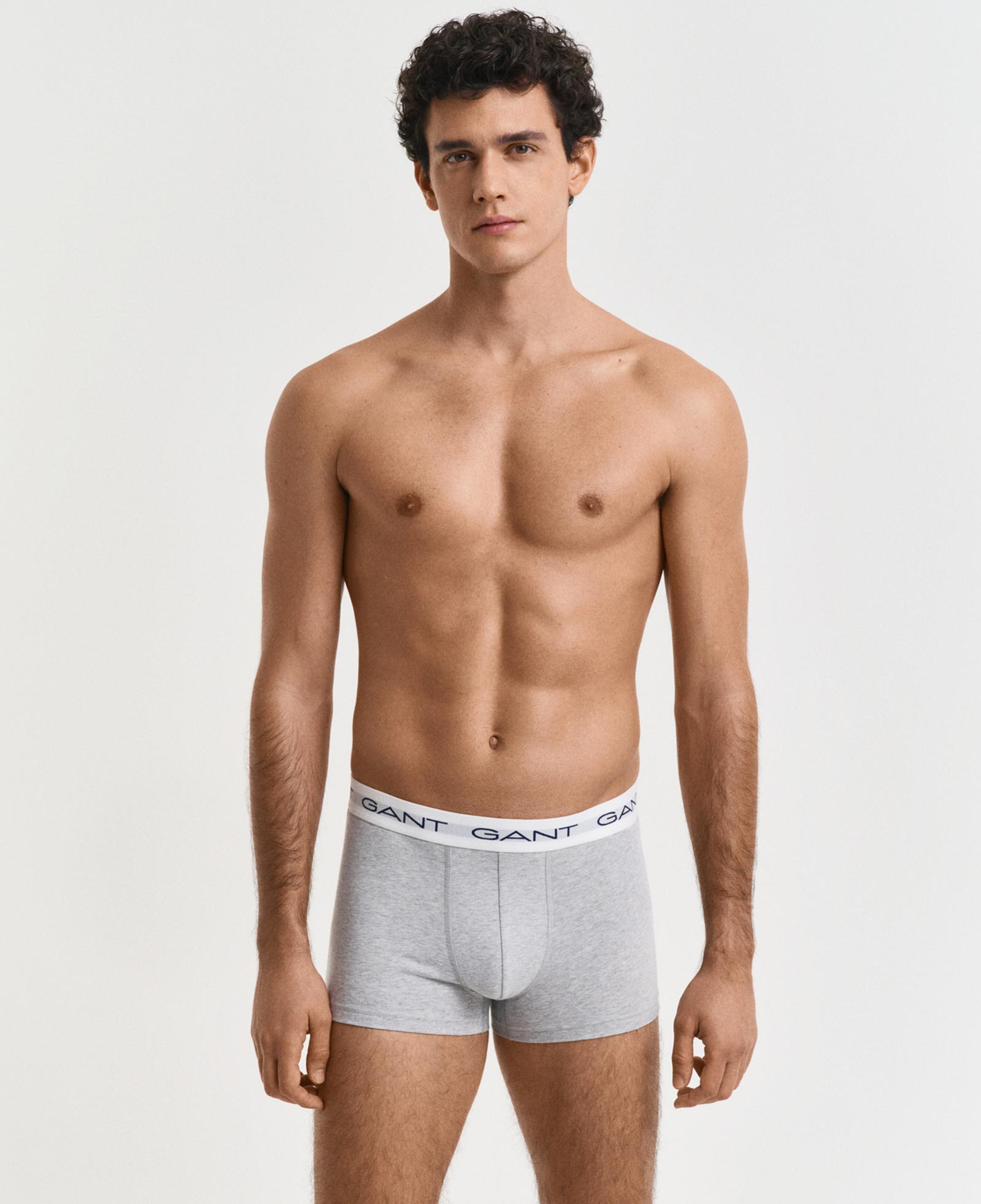 GANT Erkek Gri Slim Fit Logolu 3'lü Boxer