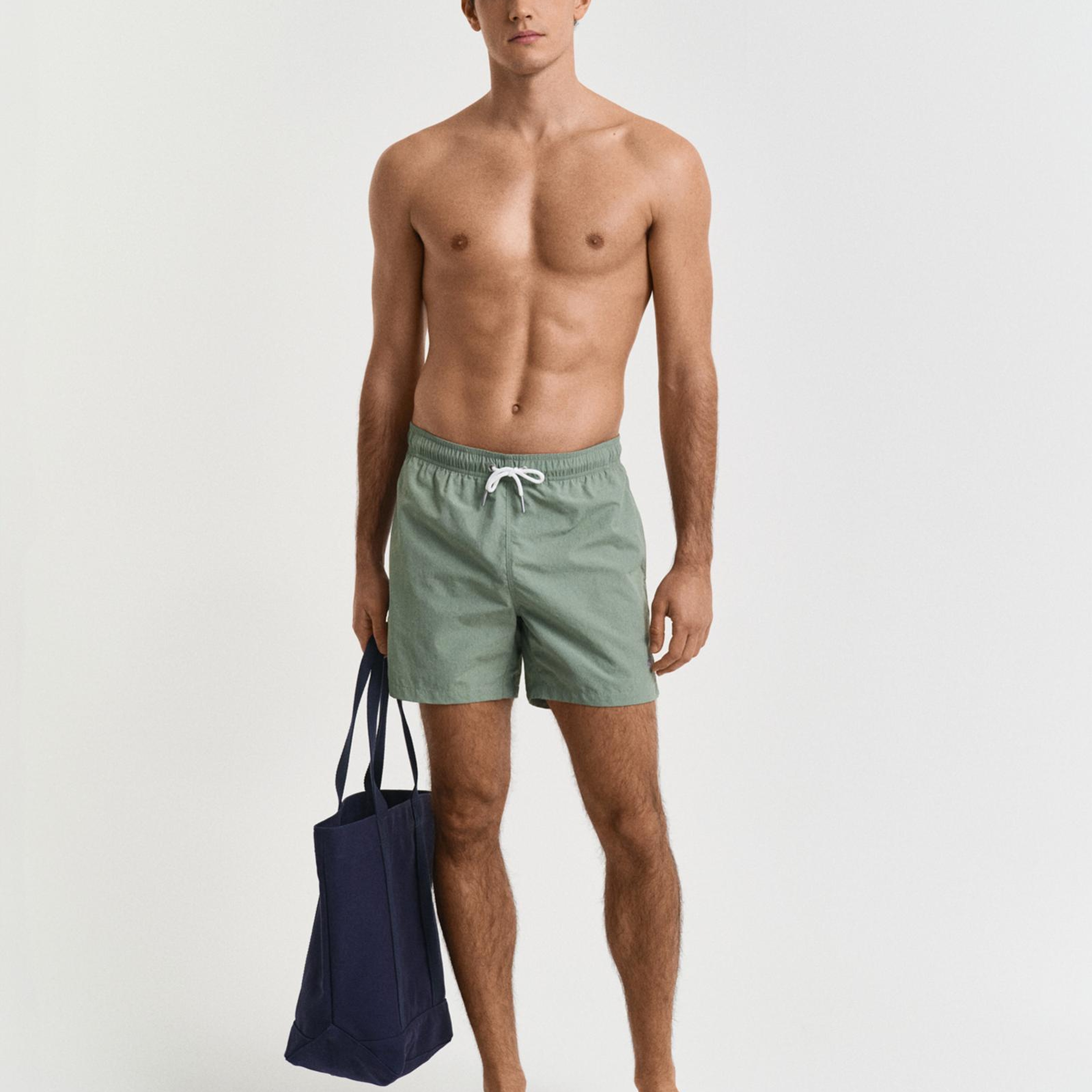 GANT Erkek Yeşil Regular Fit Mayo Şort