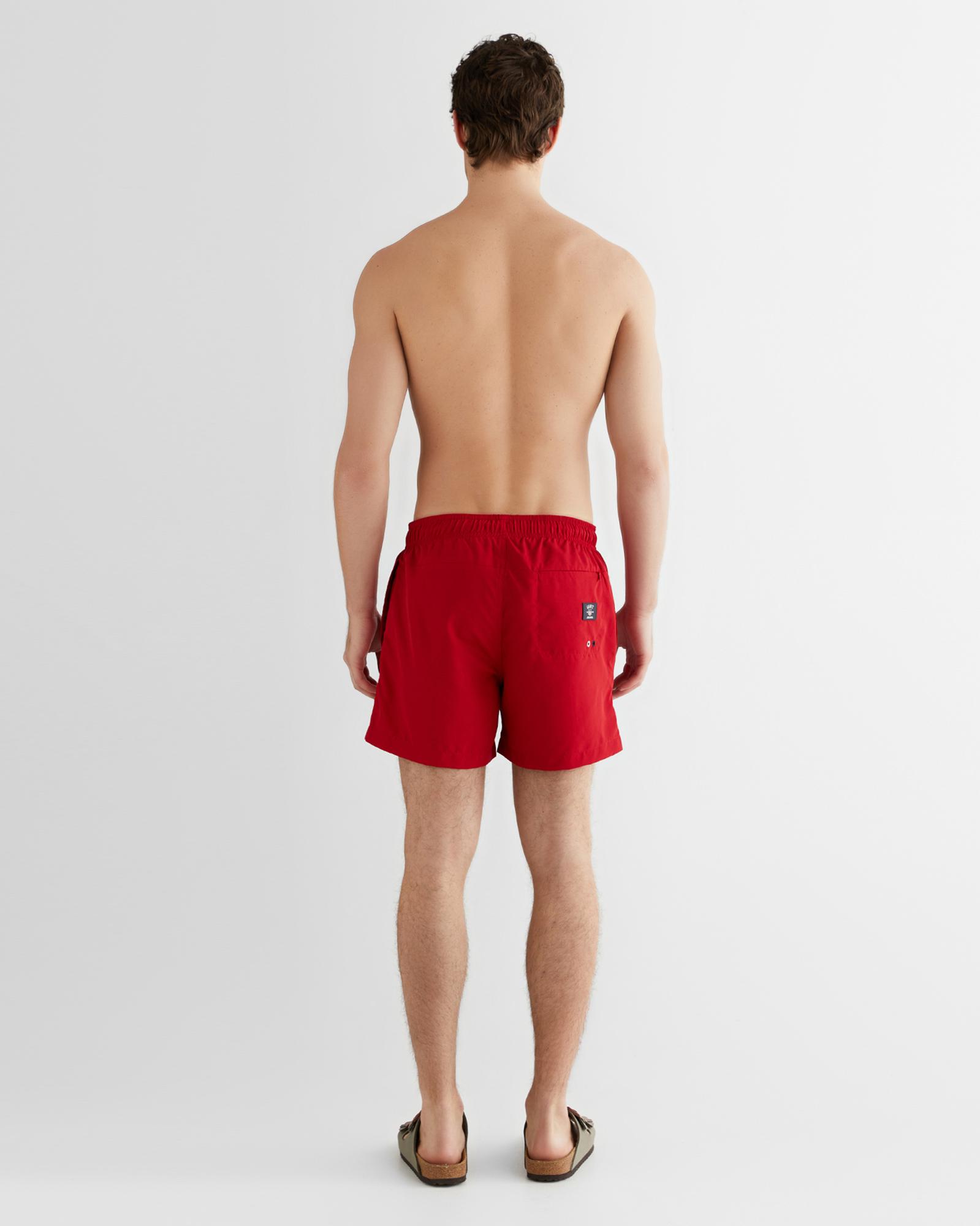 GANT Erkek Kırmızı Regular Fit Logolu Mayo Şort